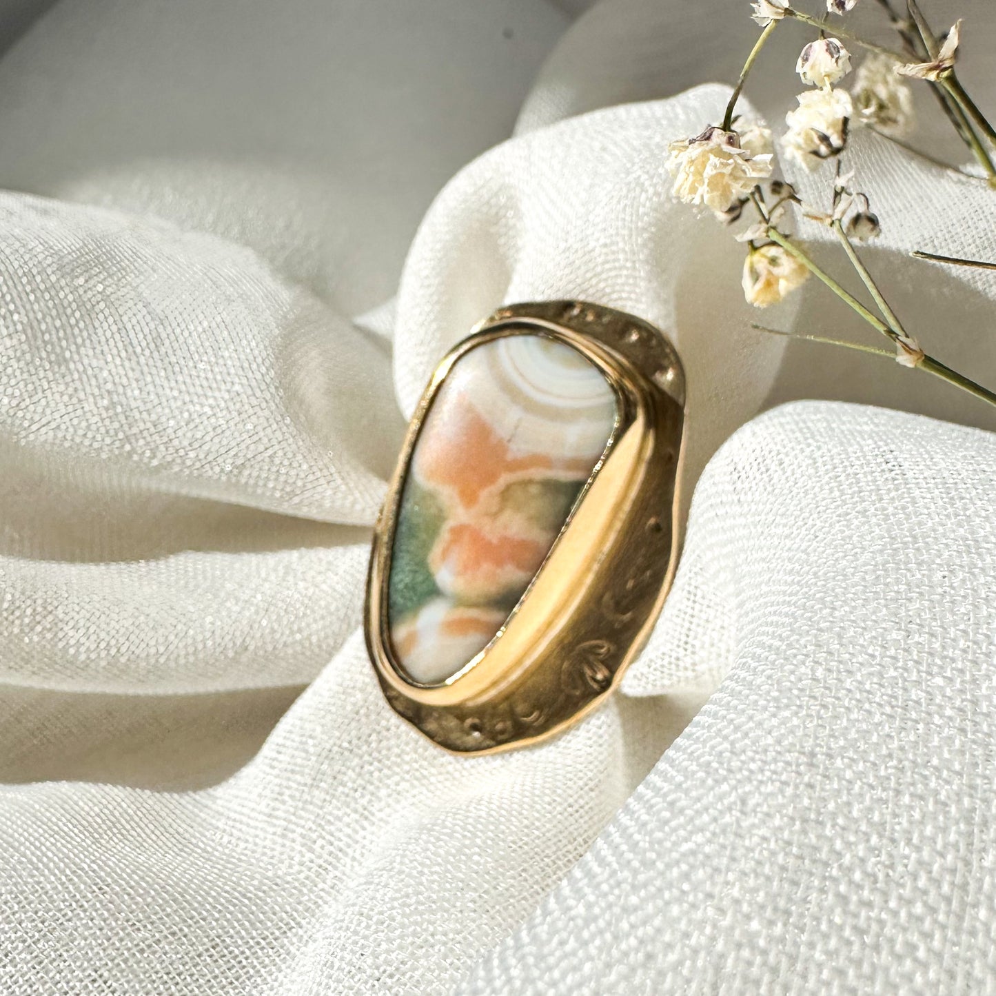 Ethereal Horizon Ring – One-of-a-Kind Jasper Statement Piece