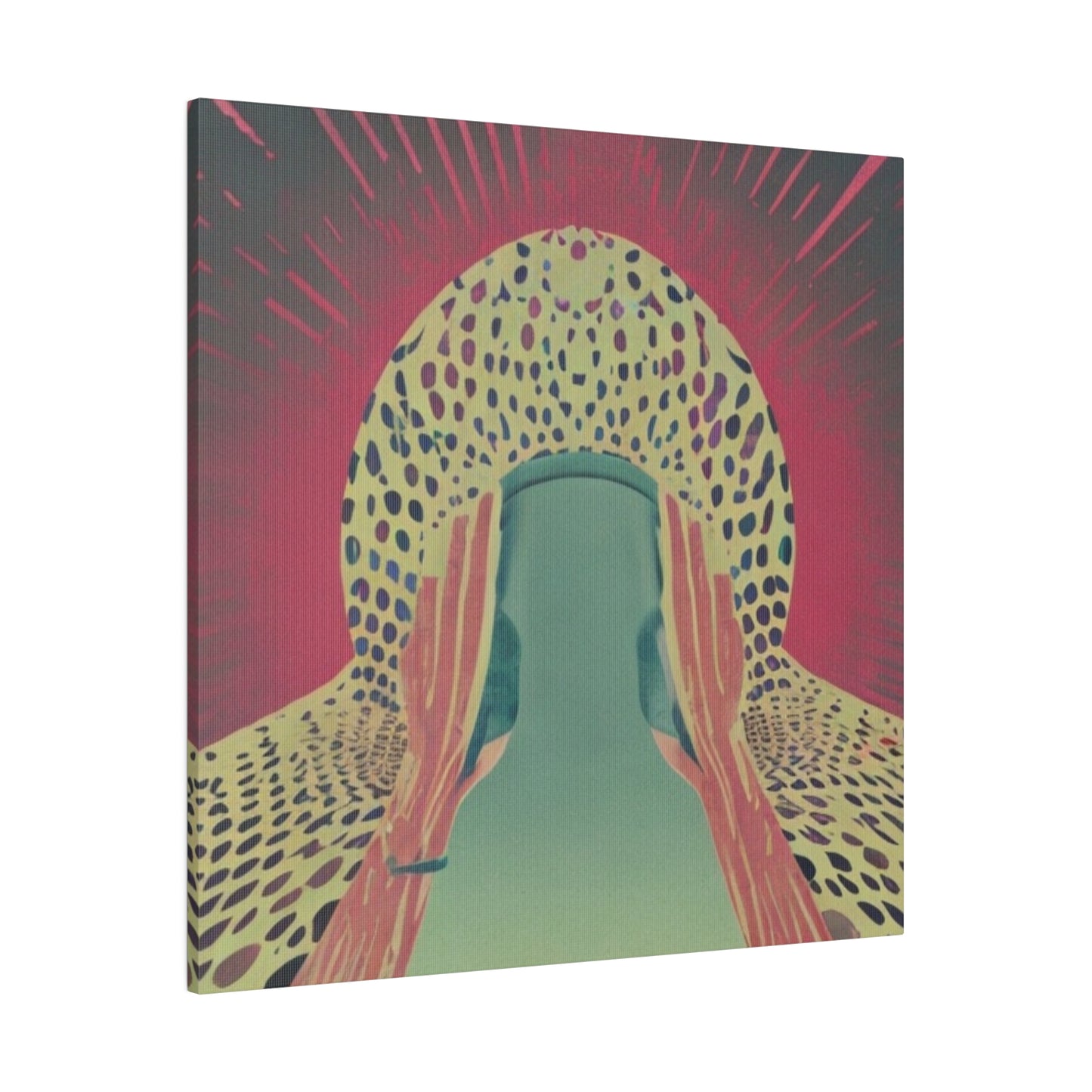 Wild Harmony: Animal Print Abstract Geometric Canvas Wall Art