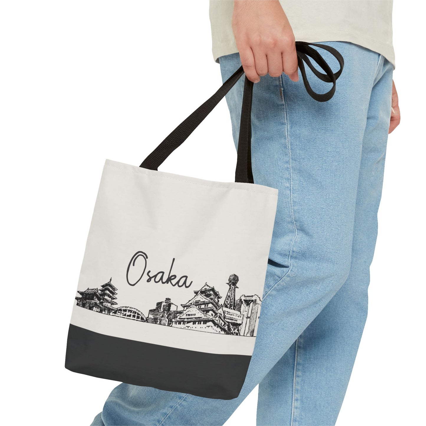 Osaka Travel Tote Bag – Lightweight Wanderlight Tote, Skyline Design, Durable Everyday Adventure Bag