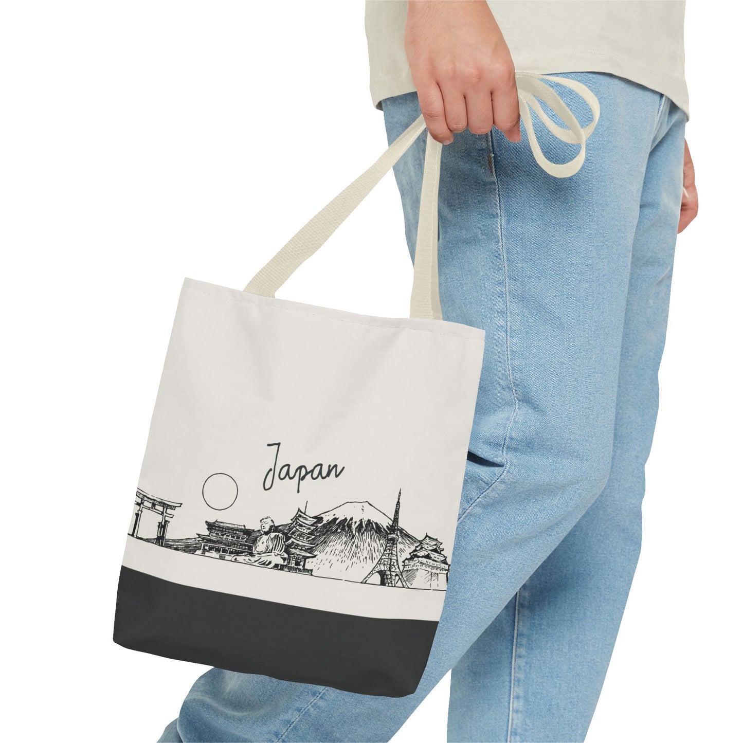 Japan Travel Tote Bag – Lightweight Wanderlight Tote, Skyline Design, Durable Everyday Adventure Bag