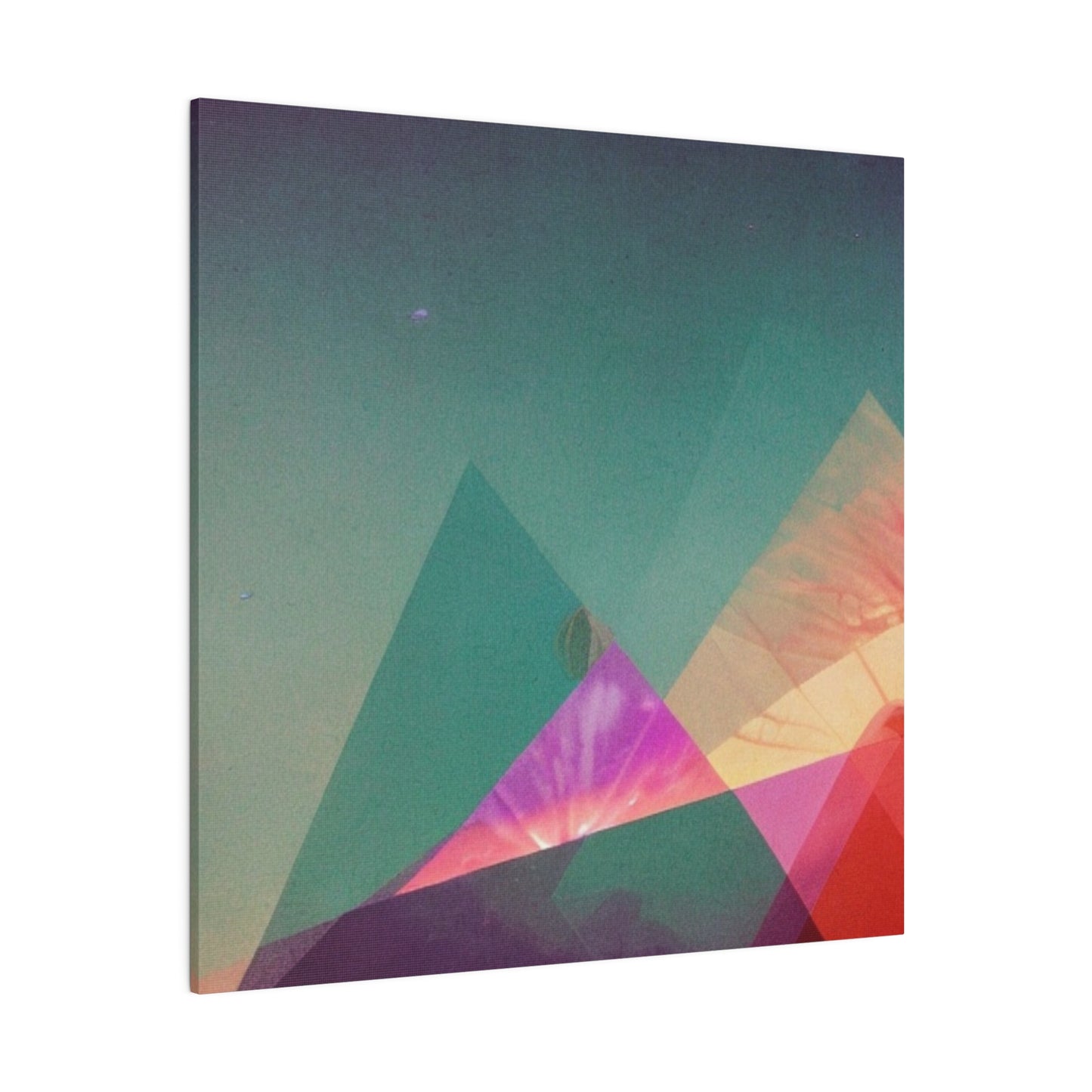 Rainbow Geometric Mountain Prism Wall Art Matte Canvas