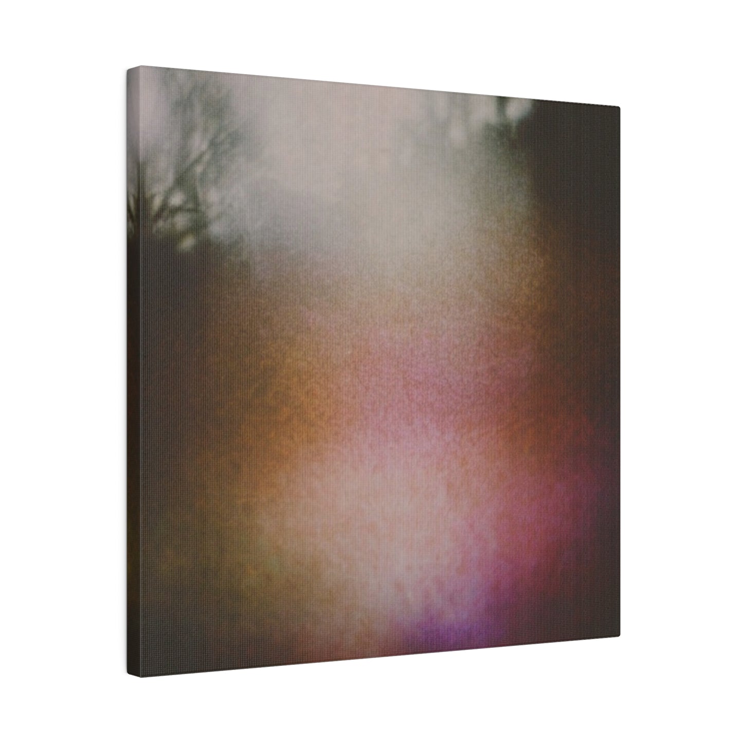 Muted Neon Ethereal Abstract Meadow Dreamscape Wall Art on Matte Canvas