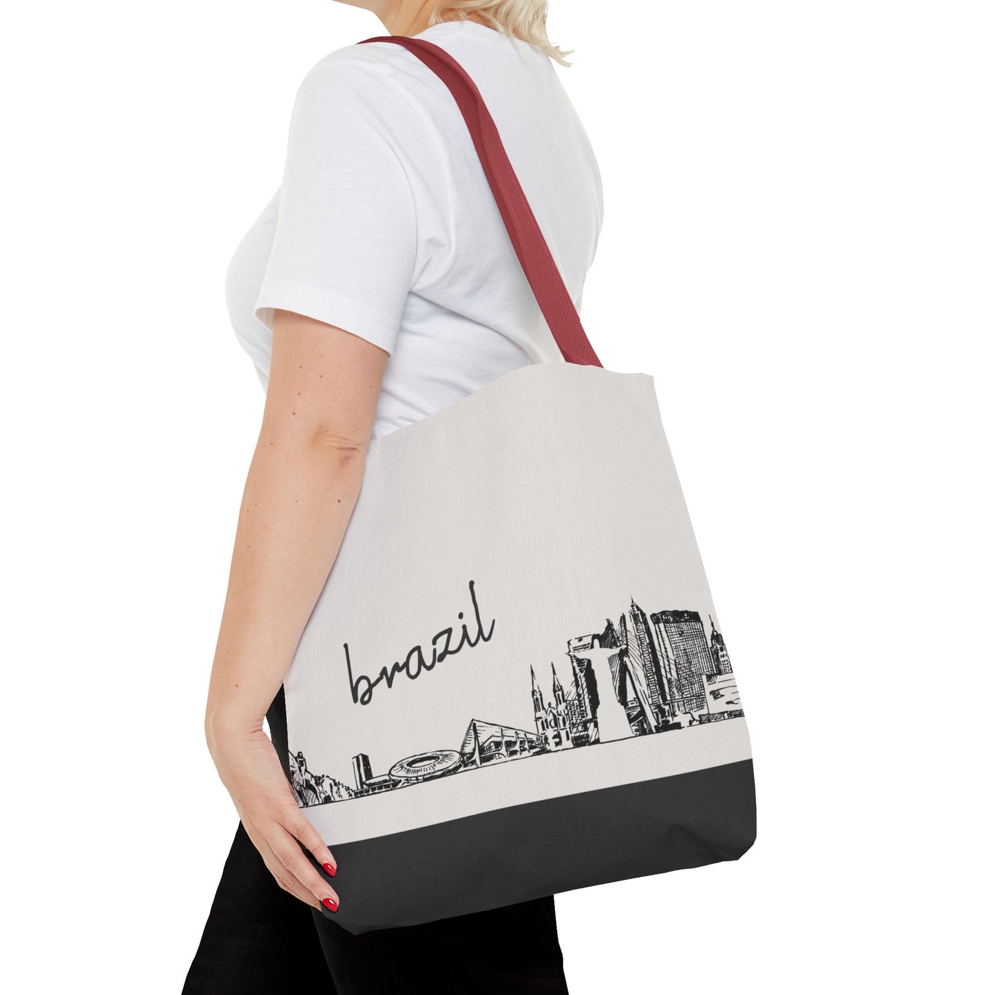 Brazil Travel Tote Bag – Lightweight Wanderlight Tote, Skyline Design, Durable Everyday Adventure Bag