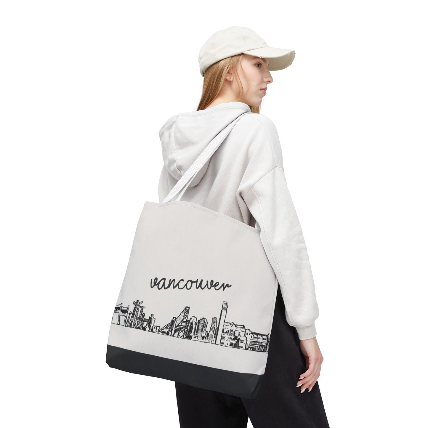 Vancouver Travel Tote Bag – Lightweight Wanderlight Tote, Skyline Design, Durable Everyday Adventure Bag