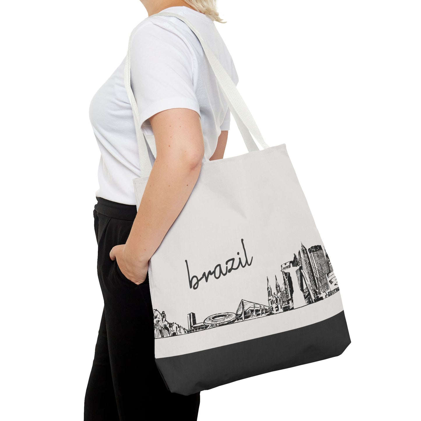 Brazil Travel Tote Bag – Lightweight Wanderlight Tote, Skyline Design, Durable Everyday Adventure Bag