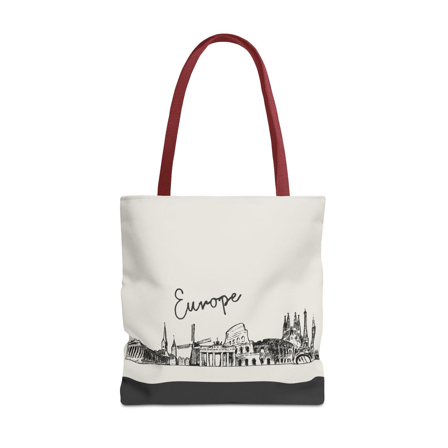 Europe Travel Tote Bag – Lightweight Wanderlight Tote, Skyline Design, Durable Everyday Adventure Bag