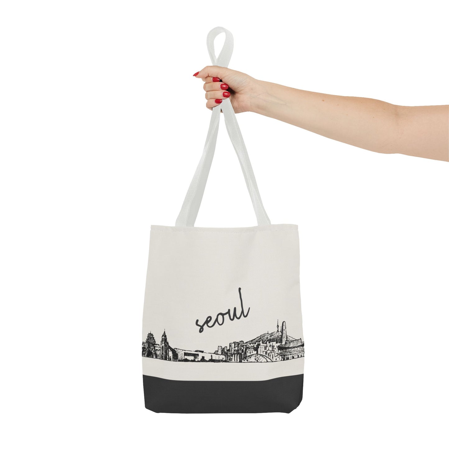 Seoul Travel Tote Bag – Lightweight Wanderlight Tote, Skyline Design, Durable Everyday Adventure Bag