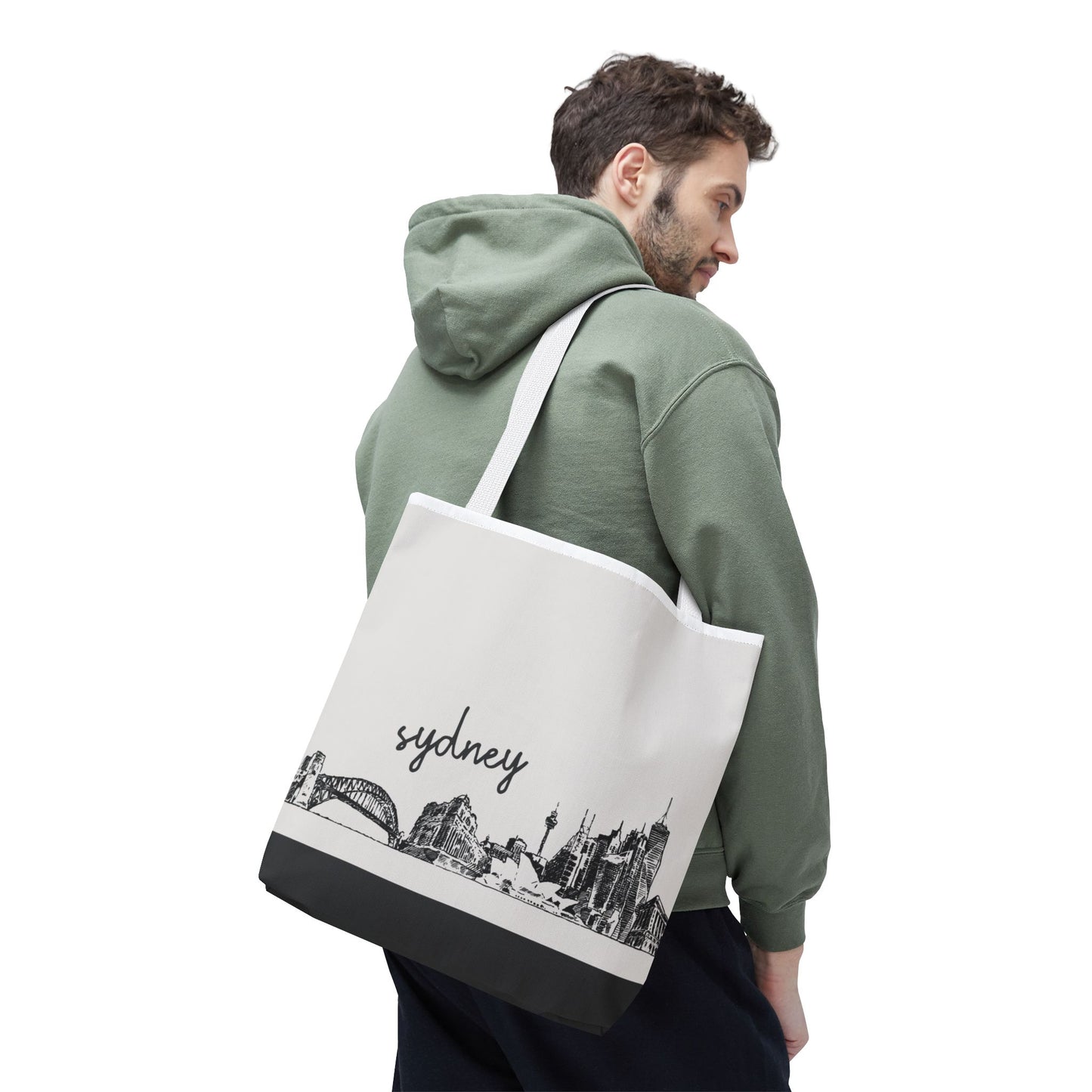 Sydney Travel Tote Bag – Lightweight Wanderlight Tote, Skyline Design, Durable Everyday Adventure Bag