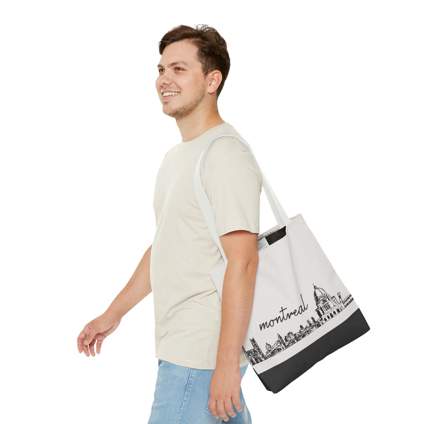 Montreal Travel Tote Bag – Lightweight Wanderlight Tote, Skyline Design, Durable Everyday Adventure Bag