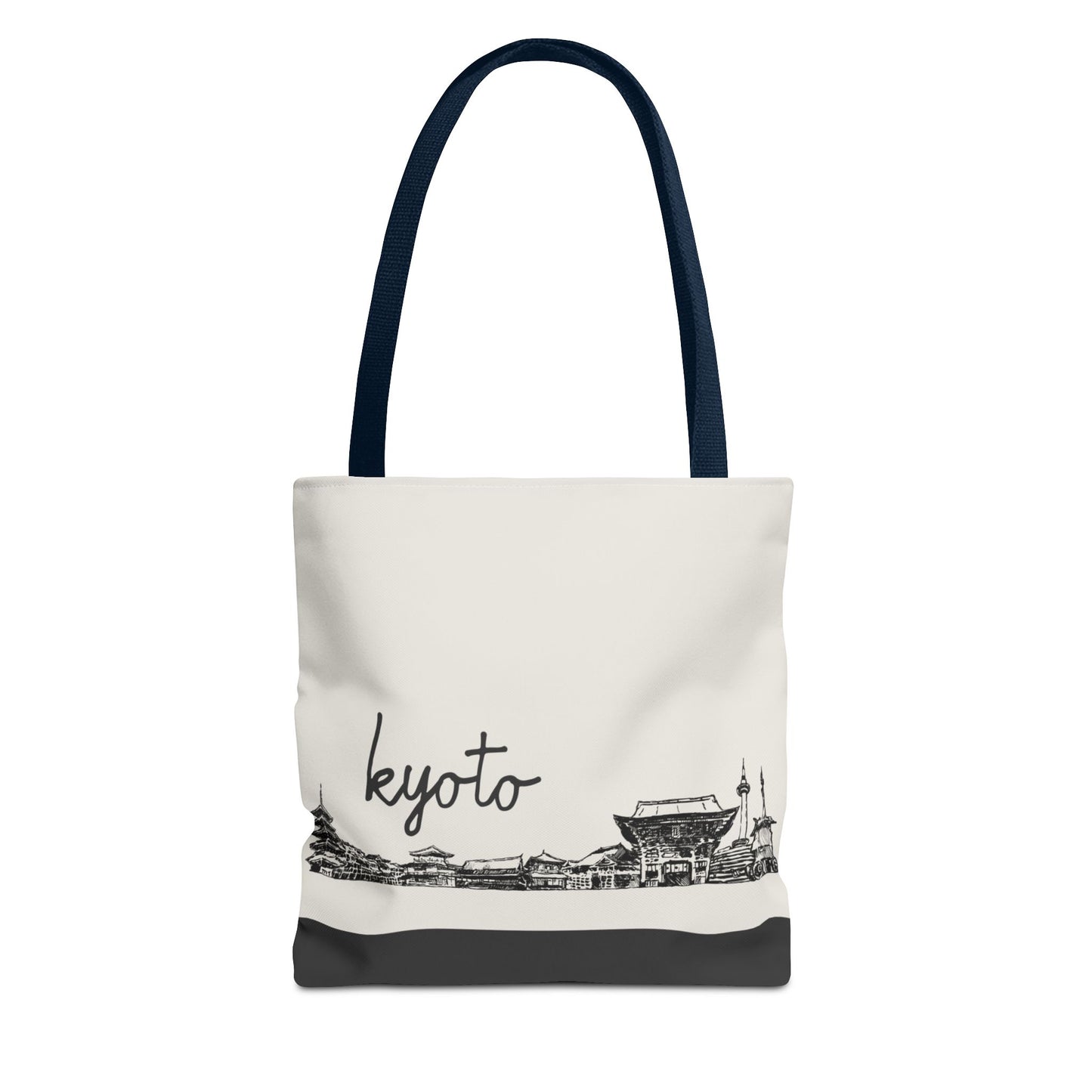 Kyoto Travel Tote Bag – Lightweight Wanderlight Tote, Skyline Design, Durable Everyday Adventure Bag