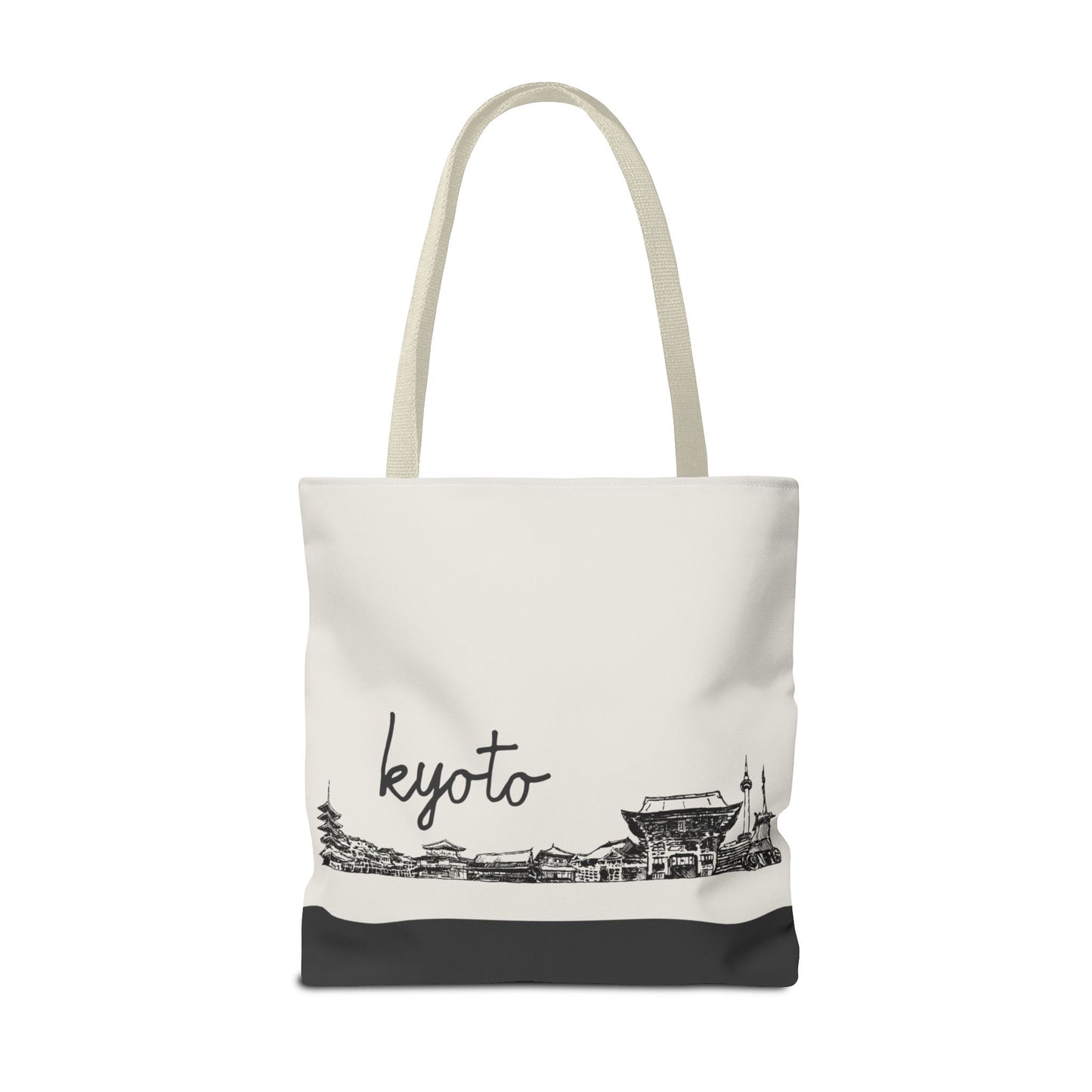 Kyoto Travel Tote Bag – Lightweight Wanderlight Tote, Skyline Design, Durable Everyday Adventure Bag