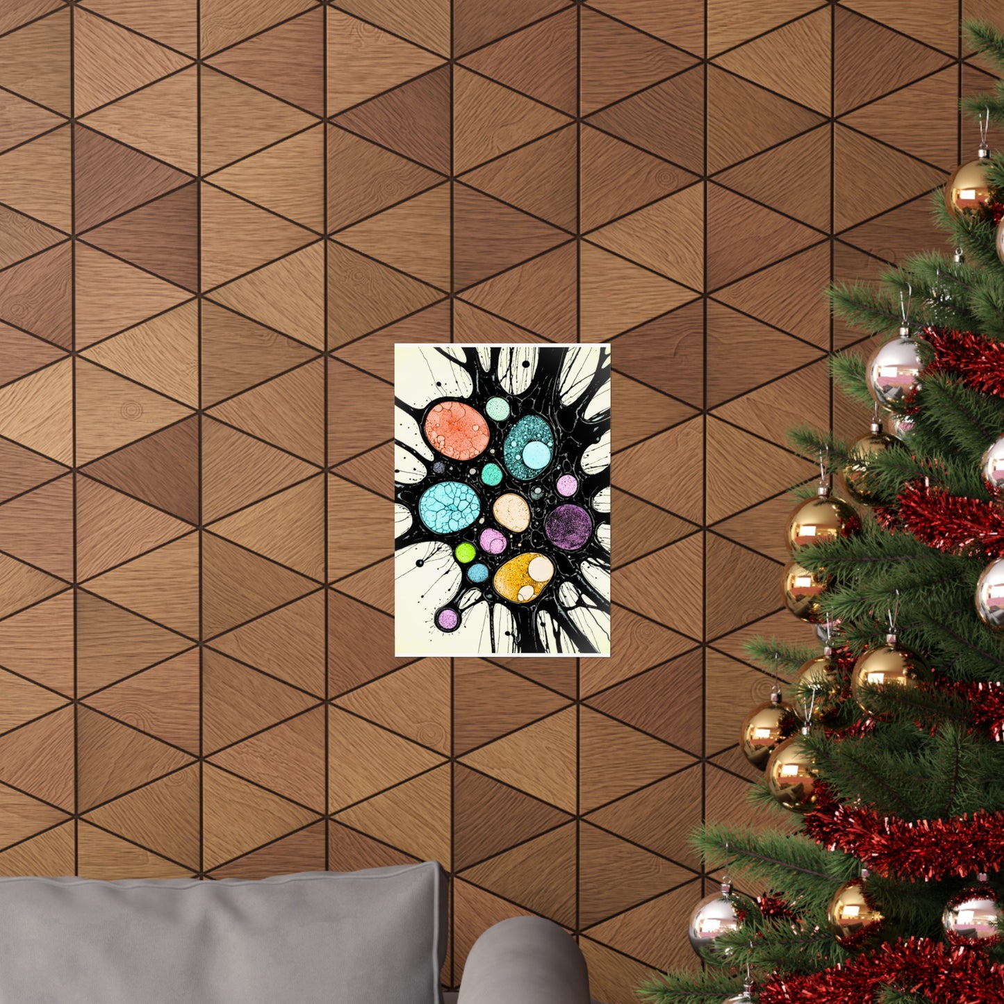 Psychedelic Matte Vertical Posters Cosmic Cells