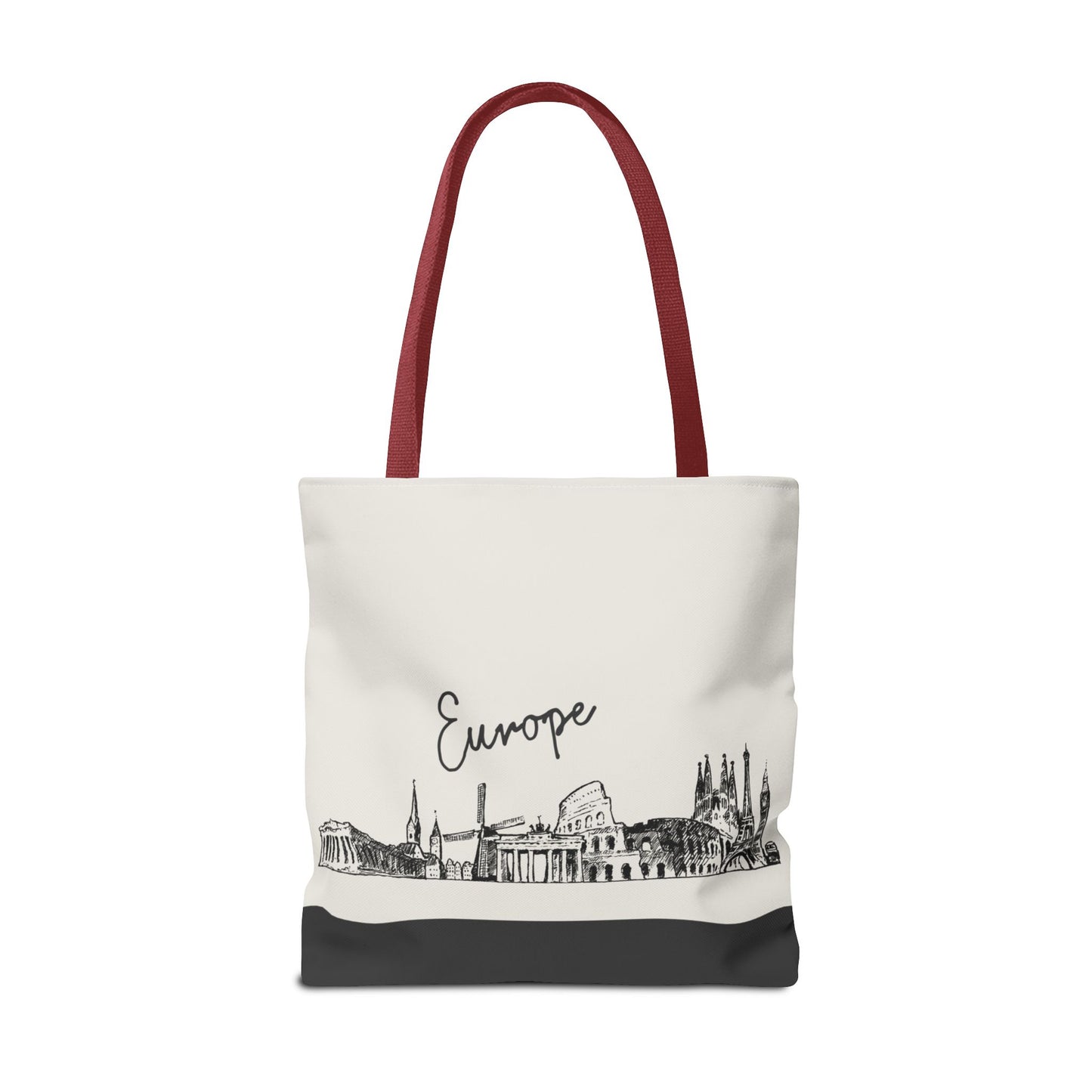 Europe Travel Tote Bag – Lightweight Wanderlight Tote, Skyline Design, Durable Everyday Adventure Bag