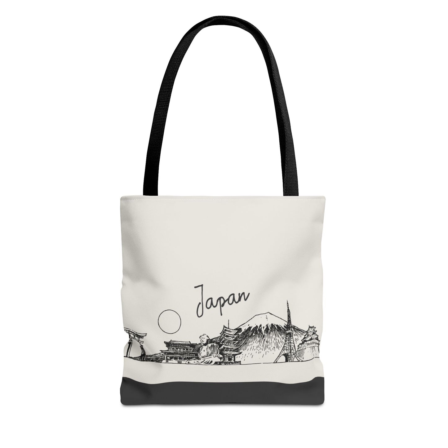 Japan Travel Tote Bag – Lightweight Wanderlight Tote, Skyline Design, Durable Everyday Adventure Bag
