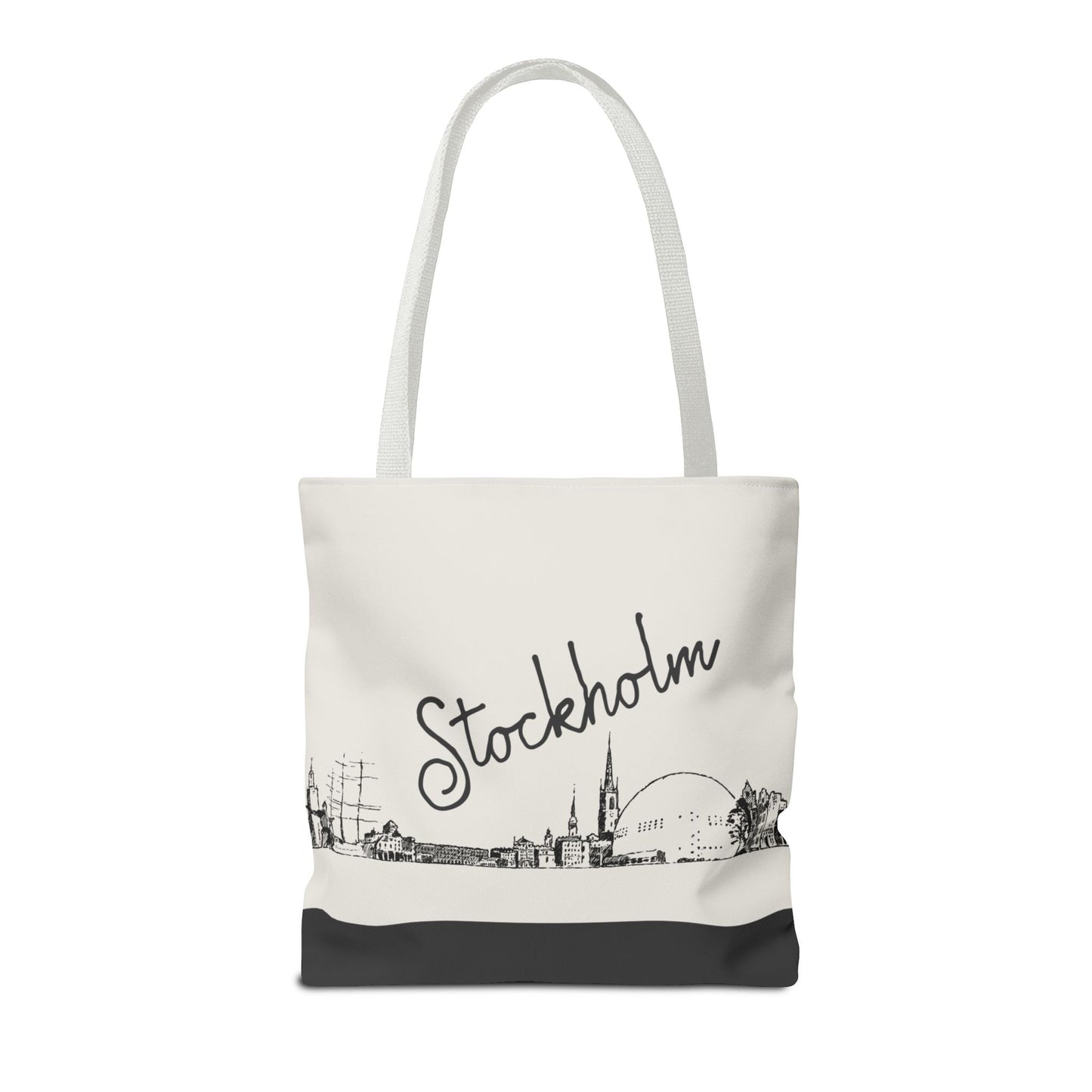 Stockholm Travel Tote Bag – Lightweight Wanderlight Tote, Skyline Design, Durable Everyday Adventure Bag