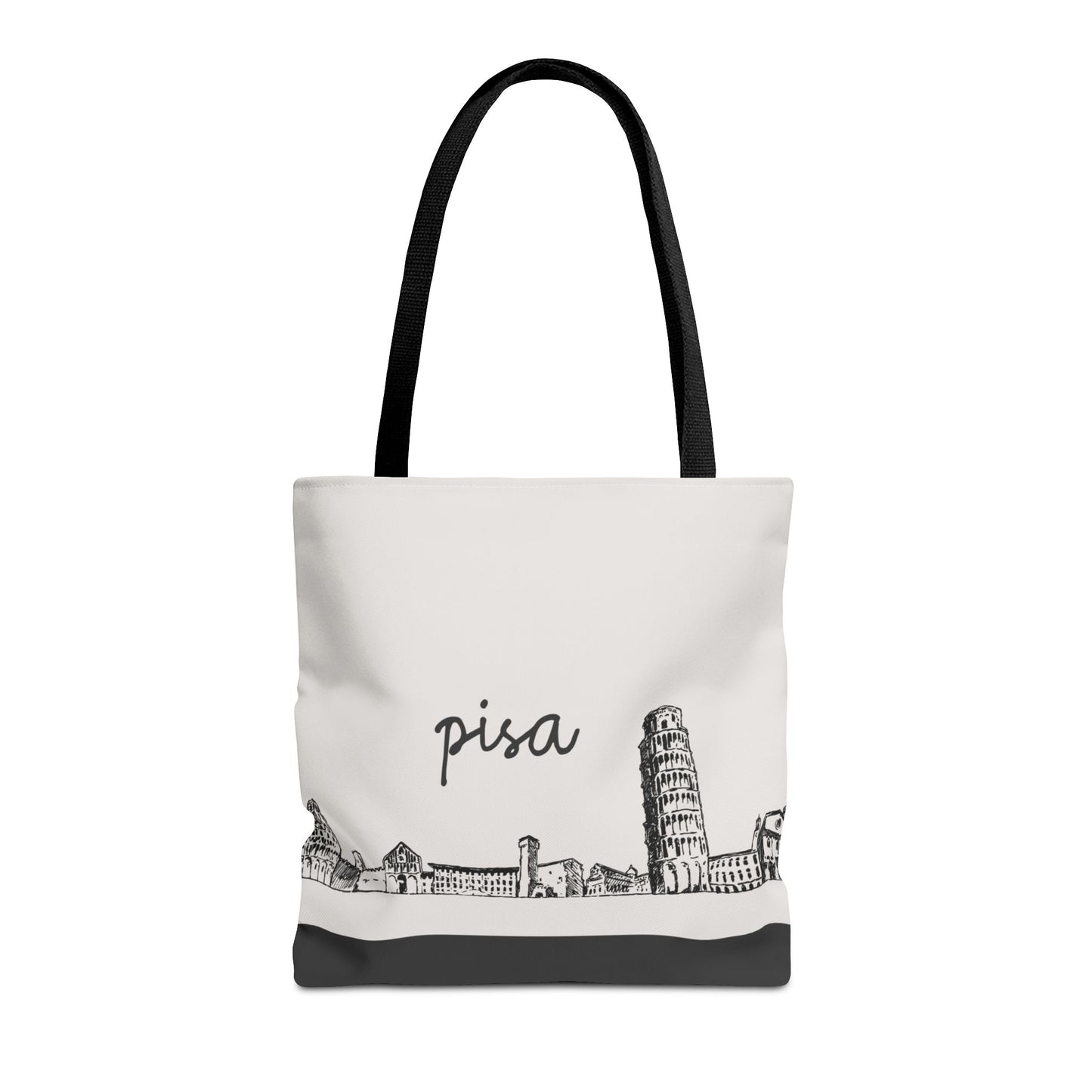 Pisa Travel Tote Bag – Lightweight Wanderlight Tote, Skyline Design, Durable Everyday Adventure Bag