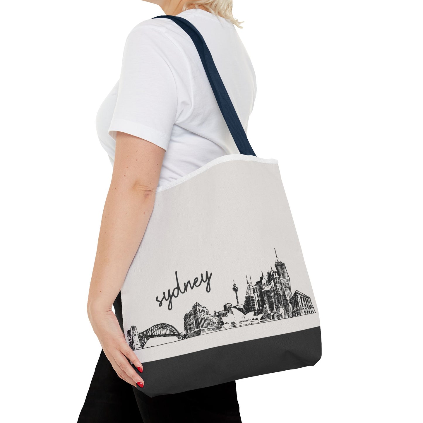 Sydney Travel Tote Bag – Lightweight Wanderlight Tote, Skyline Design, Durable Everyday Adventure Bag