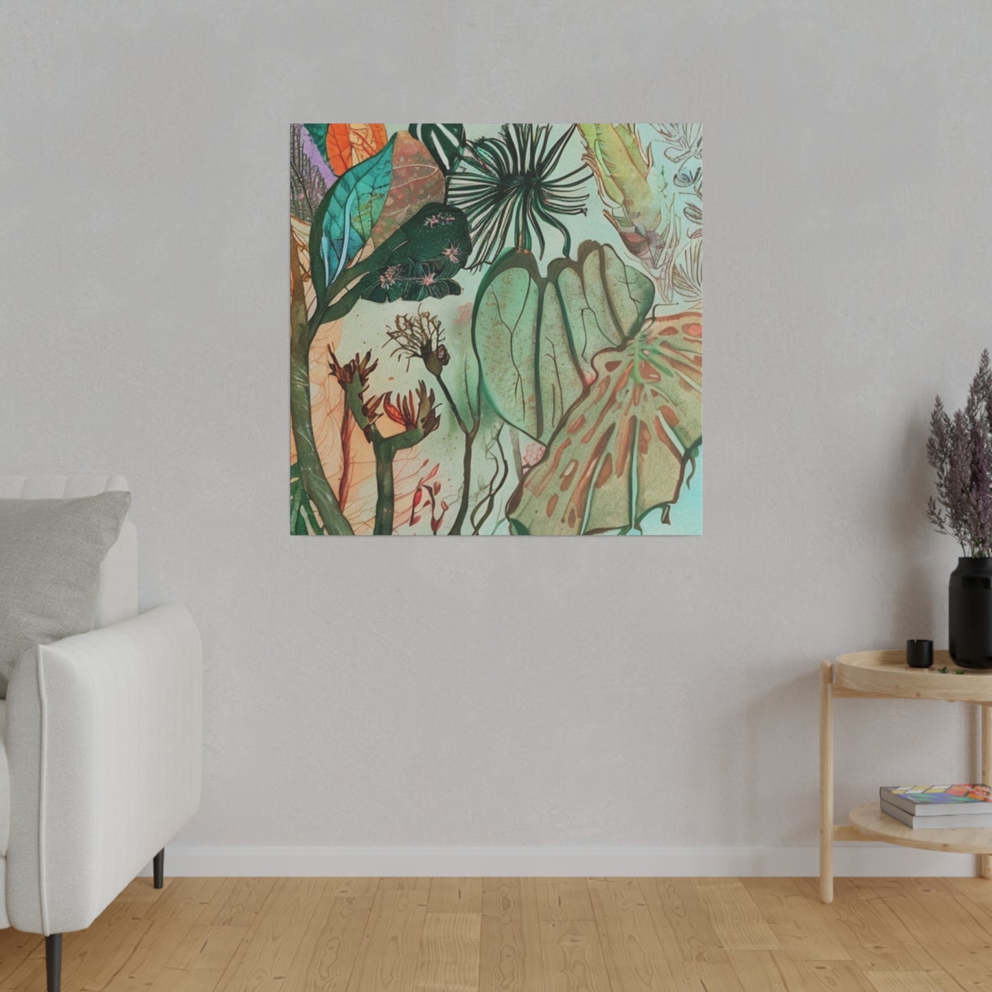 Lush Canopy: Oversized Jungle Botanical Canvas Print