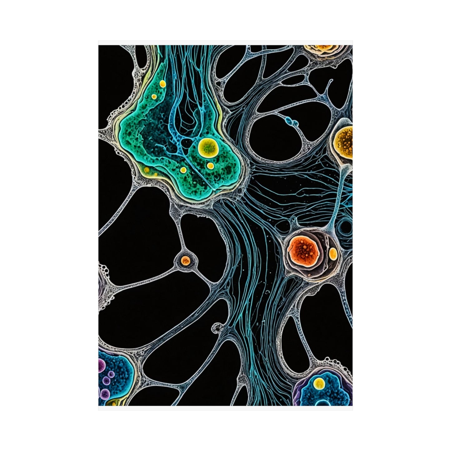 Psychedelic Matte Vertical Posters Fluorescent Filaments