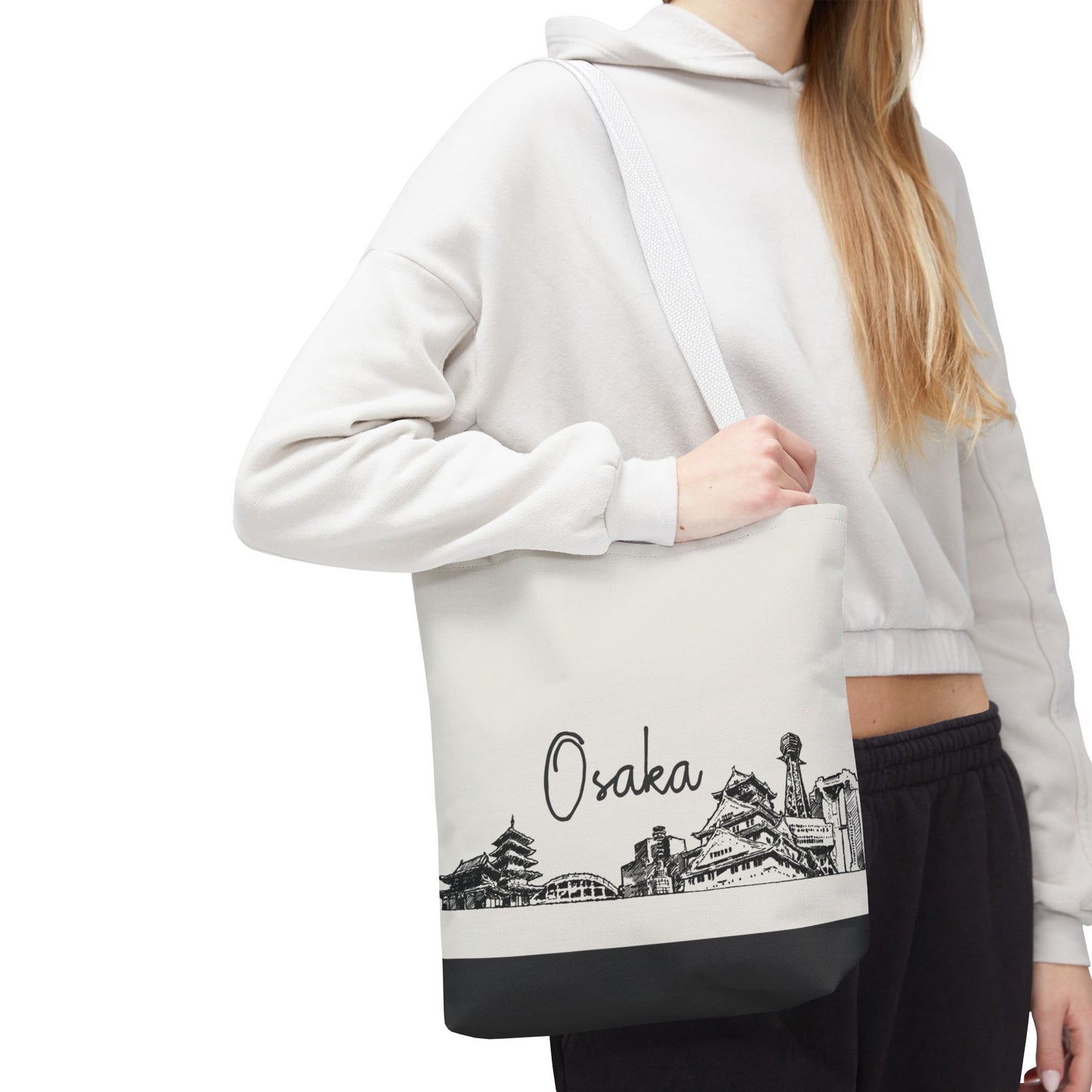 Osaka Travel Tote Bag – Lightweight Wanderlight Tote, Skyline Design, Durable Everyday Adventure Bag
