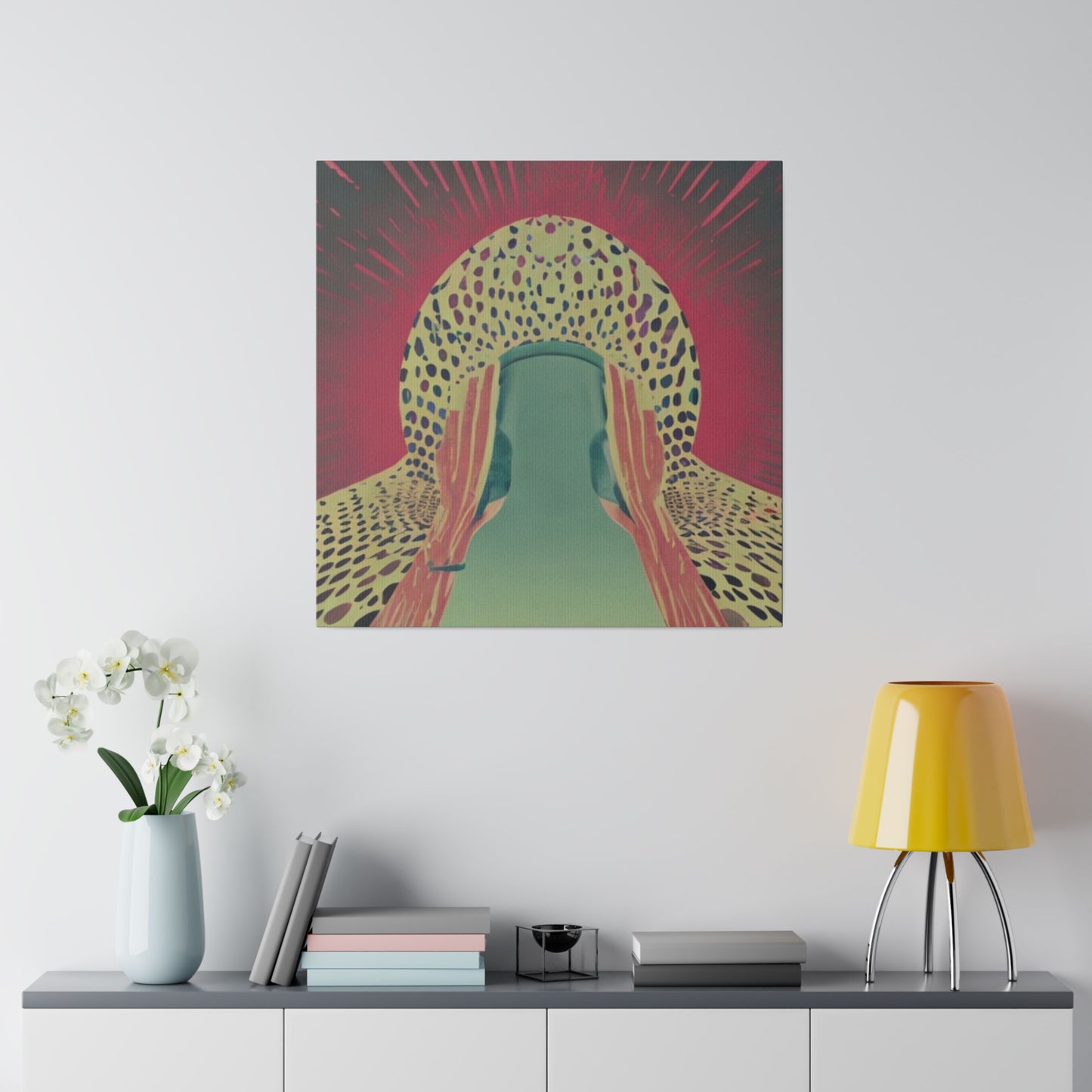 Wild Harmony: Animal Print Abstract Geometric Canvas Wall Art