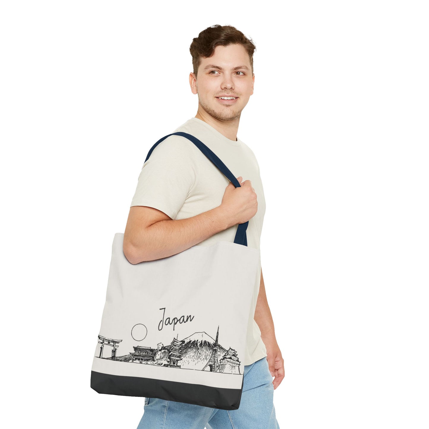 Japan Travel Tote Bag – Lightweight Wanderlight Tote, Skyline Design, Durable Everyday Adventure Bag