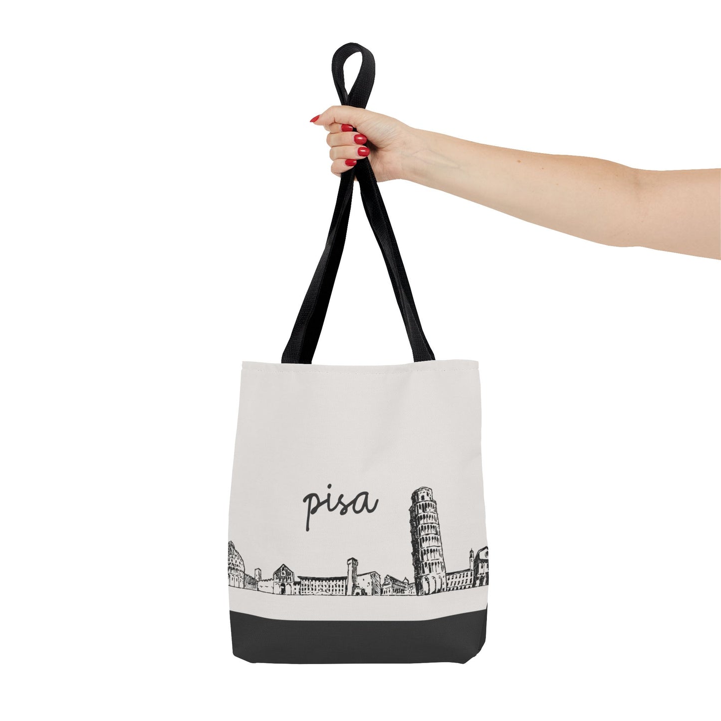 Pisa Travel Tote Bag – Lightweight Wanderlight Tote, Skyline Design, Durable Everyday Adventure Bag