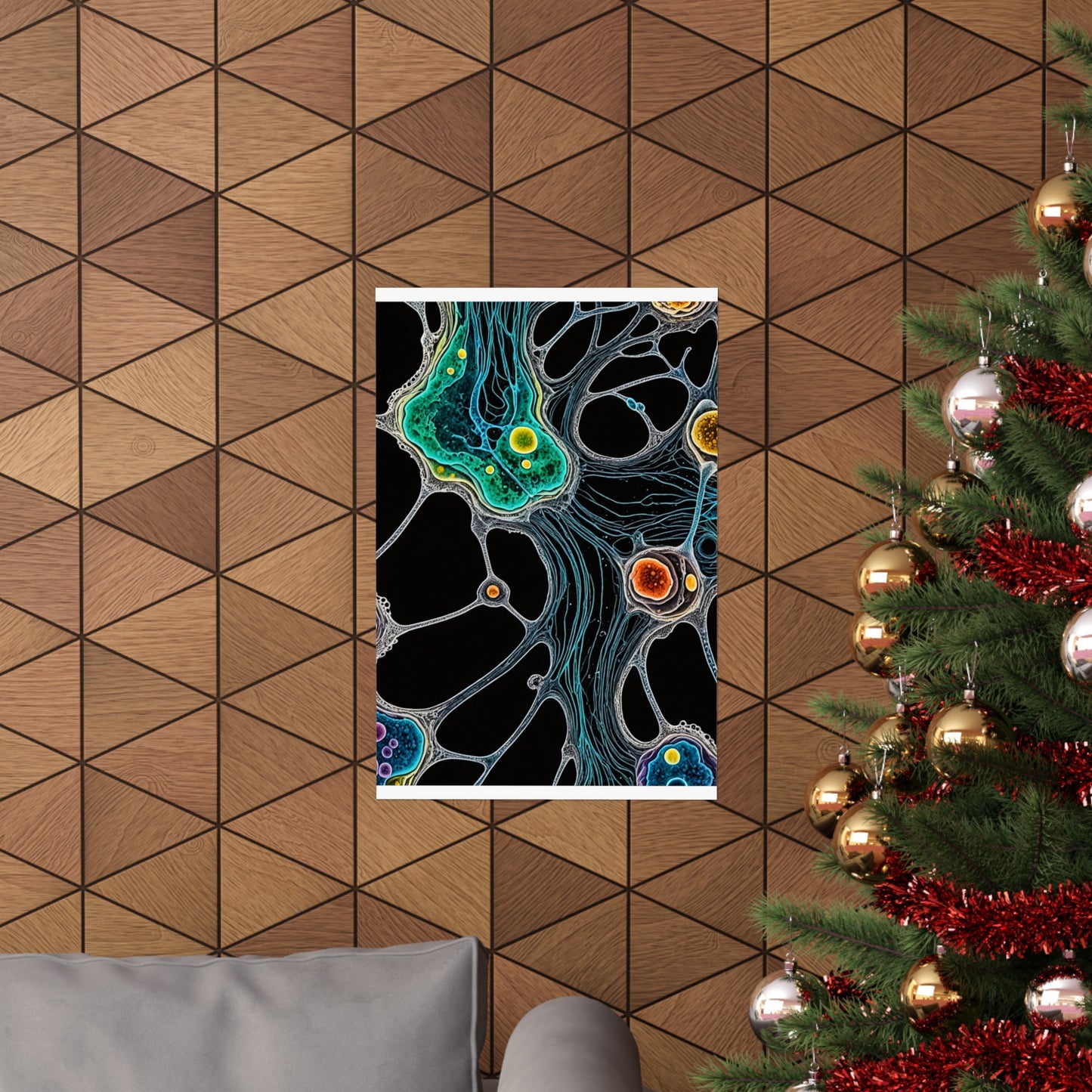 Psychedelic Matte Vertical Posters Fluorescent Filaments