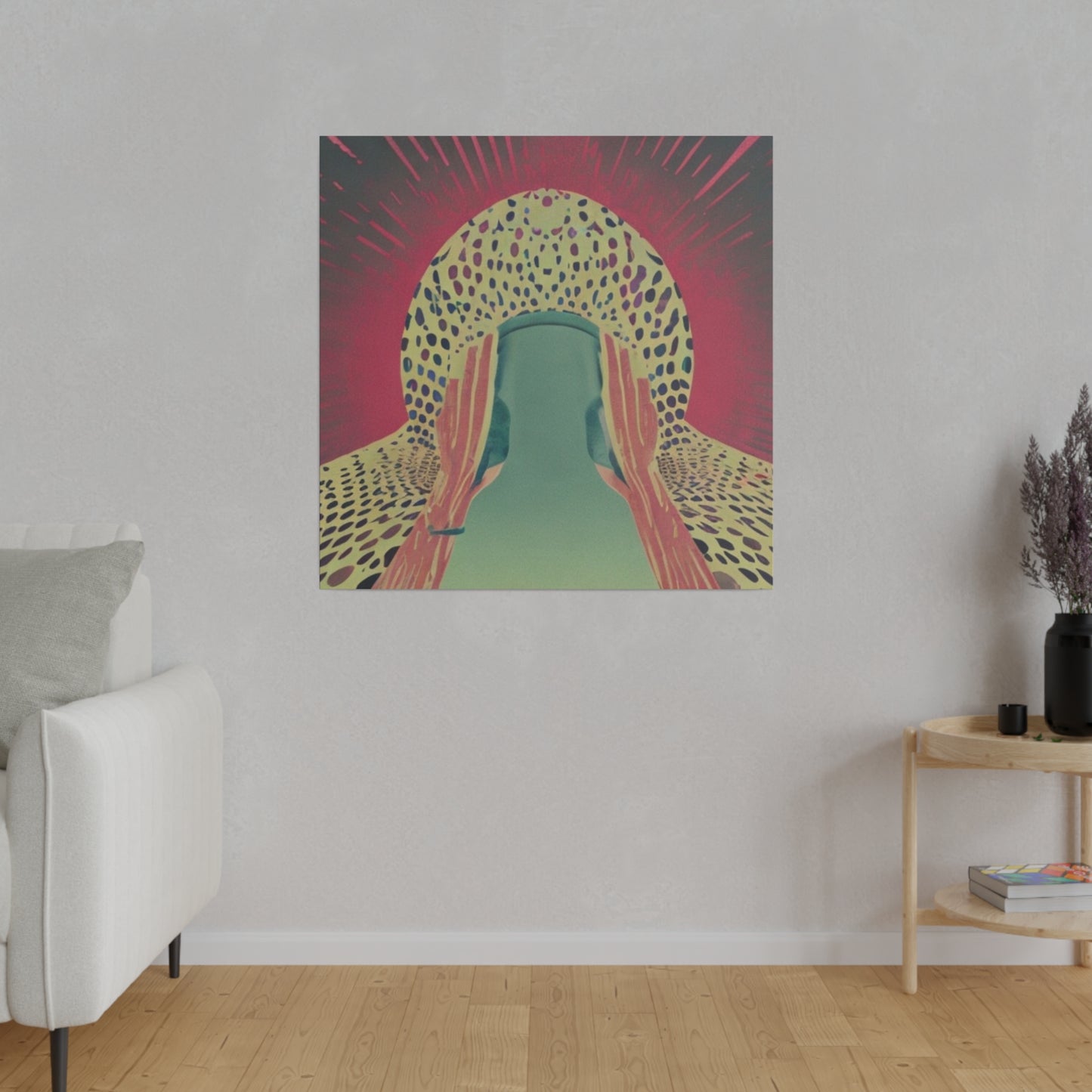 Wild Harmony: Animal Print Abstract Geometric Canvas Wall Art