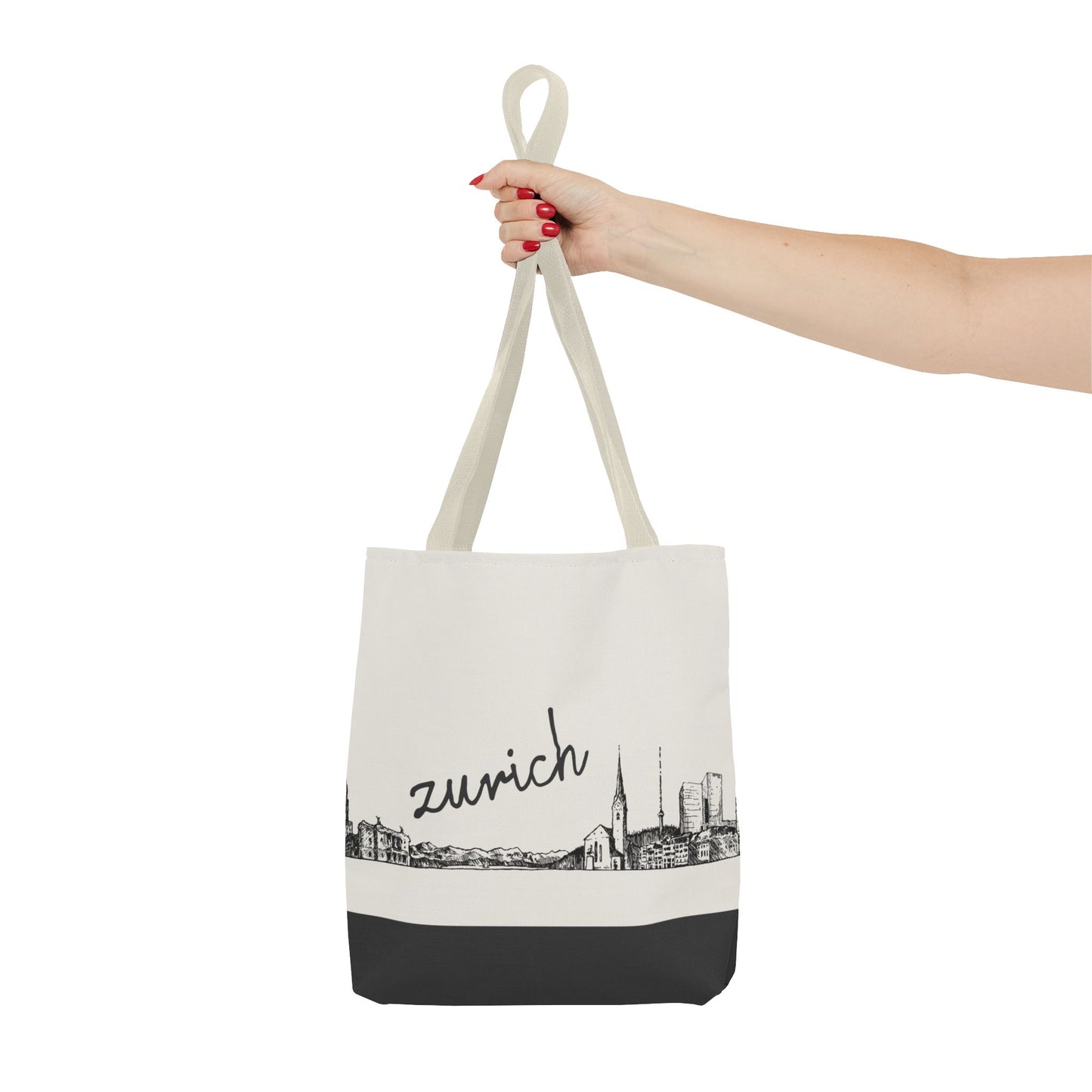 Zurich Travel Tote Bag – Lightweight Wanderlight Tote, Skyline Design, Durable Everyday Adventure Bag