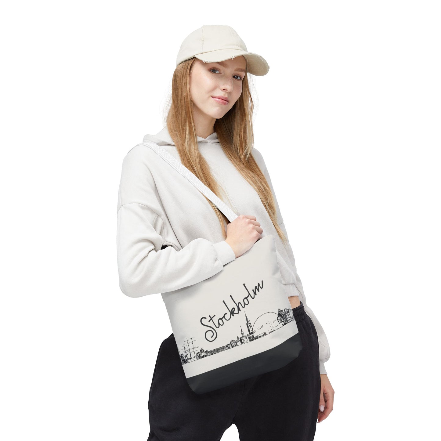 Stockholm Travel Tote Bag – Lightweight Wanderlight Tote, Skyline Design, Durable Everyday Adventure Bag