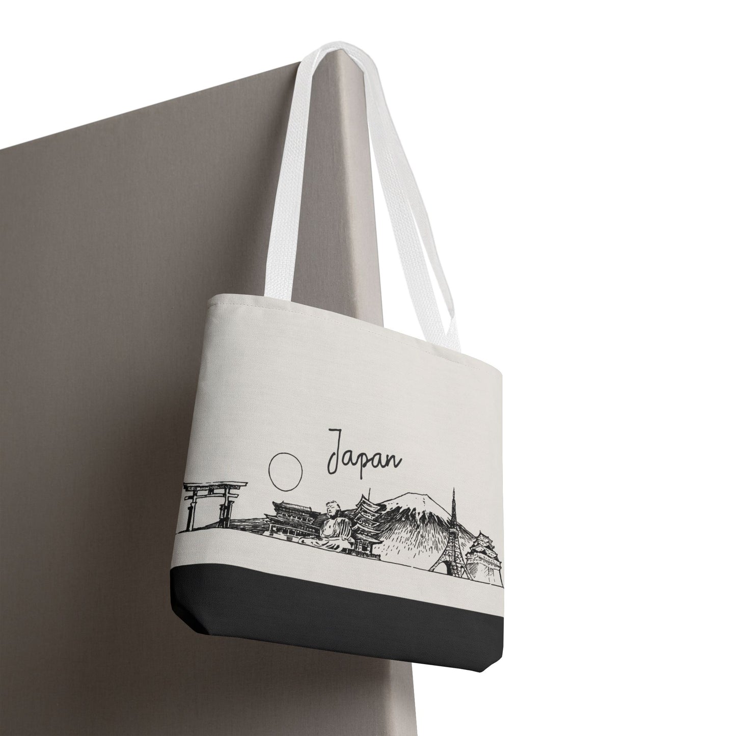 Japan Travel Tote Bag – Lightweight Wanderlight Tote, Skyline Design, Durable Everyday Adventure Bag