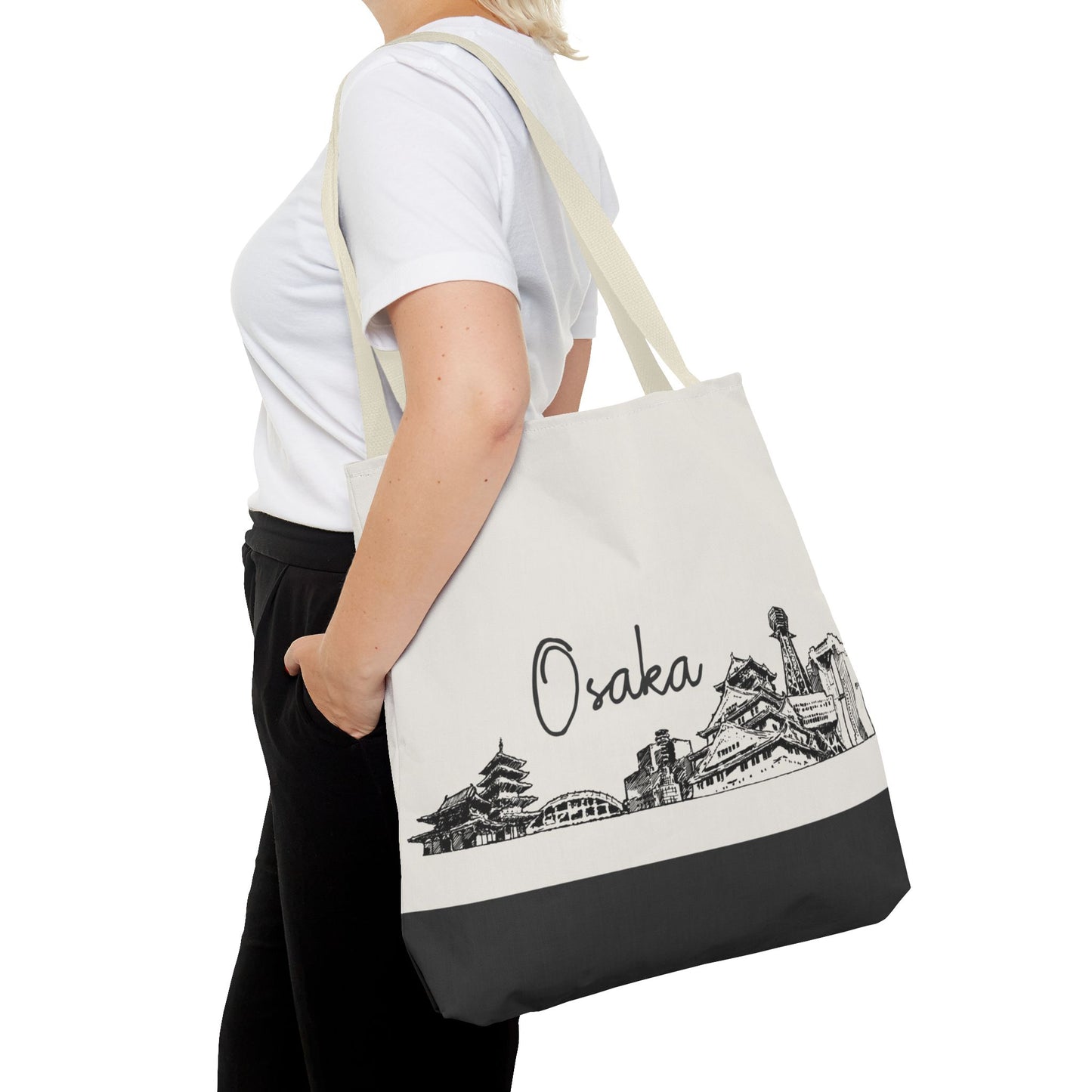 Osaka Travel Tote Bag – Lightweight Wanderlight Tote, Skyline Design, Durable Everyday Adventure Bag