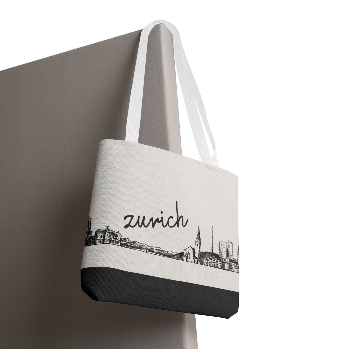Zurich Travel Tote Bag – Lightweight Wanderlight Tote, Skyline Design, Durable Everyday Adventure Bag