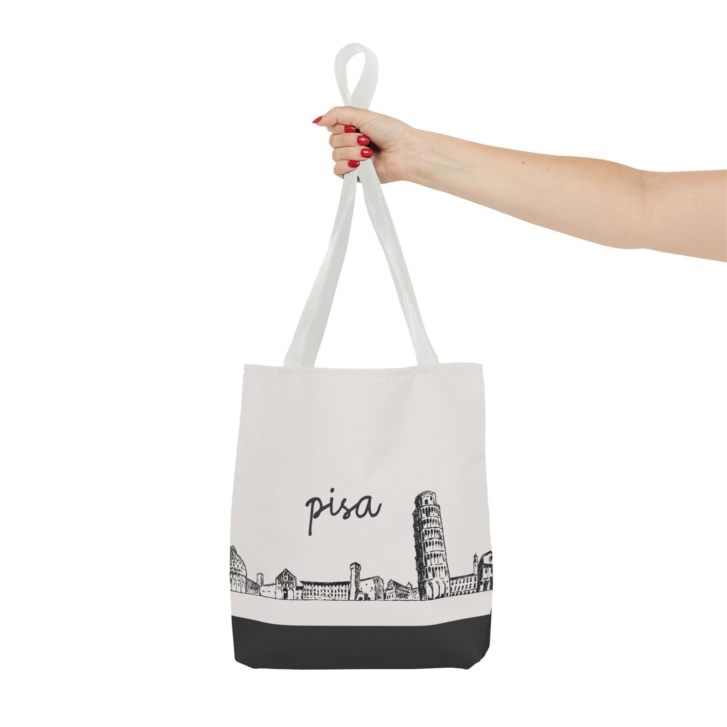 Pisa Travel Tote Bag – Lightweight Wanderlight Tote, Skyline Design, Durable Everyday Adventure Bag