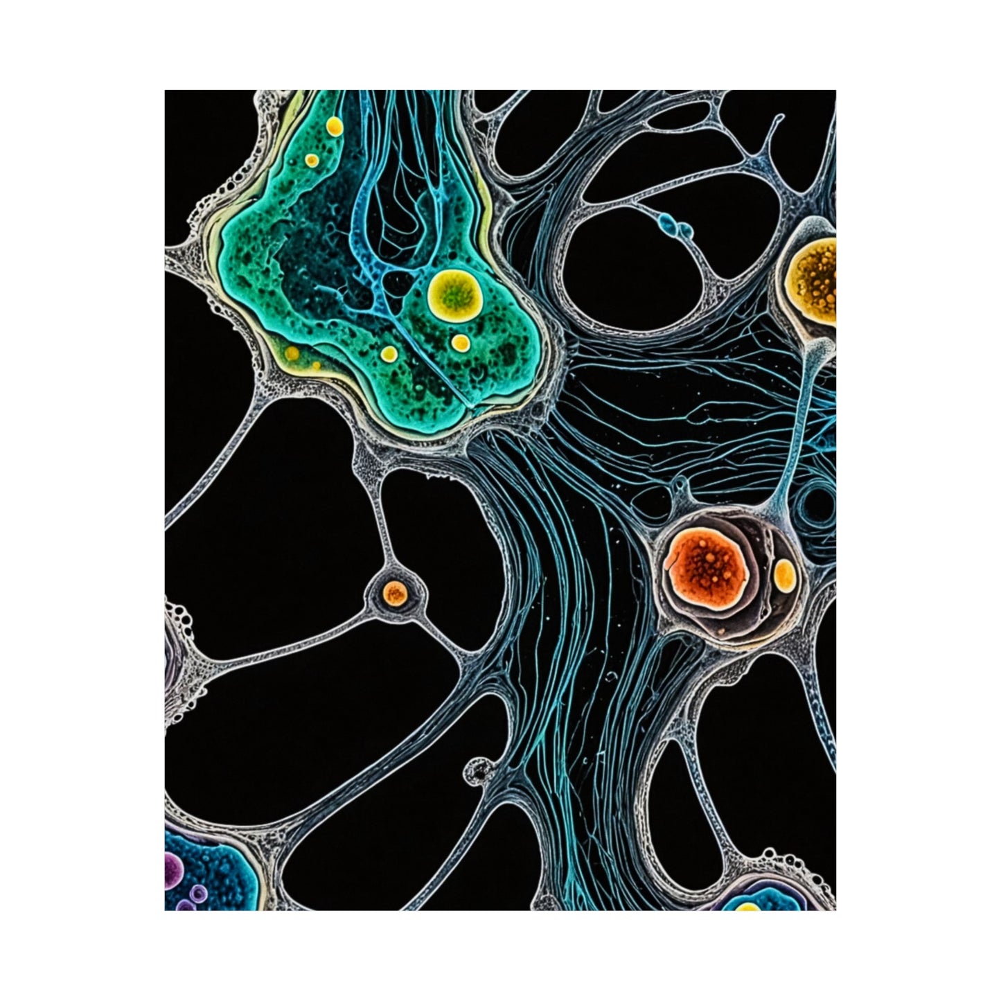 Psychedelic Matte Vertical Posters Fluorescent Filaments