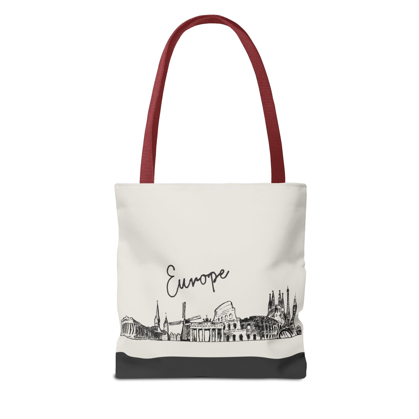 Europe Travel Tote Bag – Lightweight Wanderlight Tote, Skyline Design, Durable Everyday Adventure Bag
