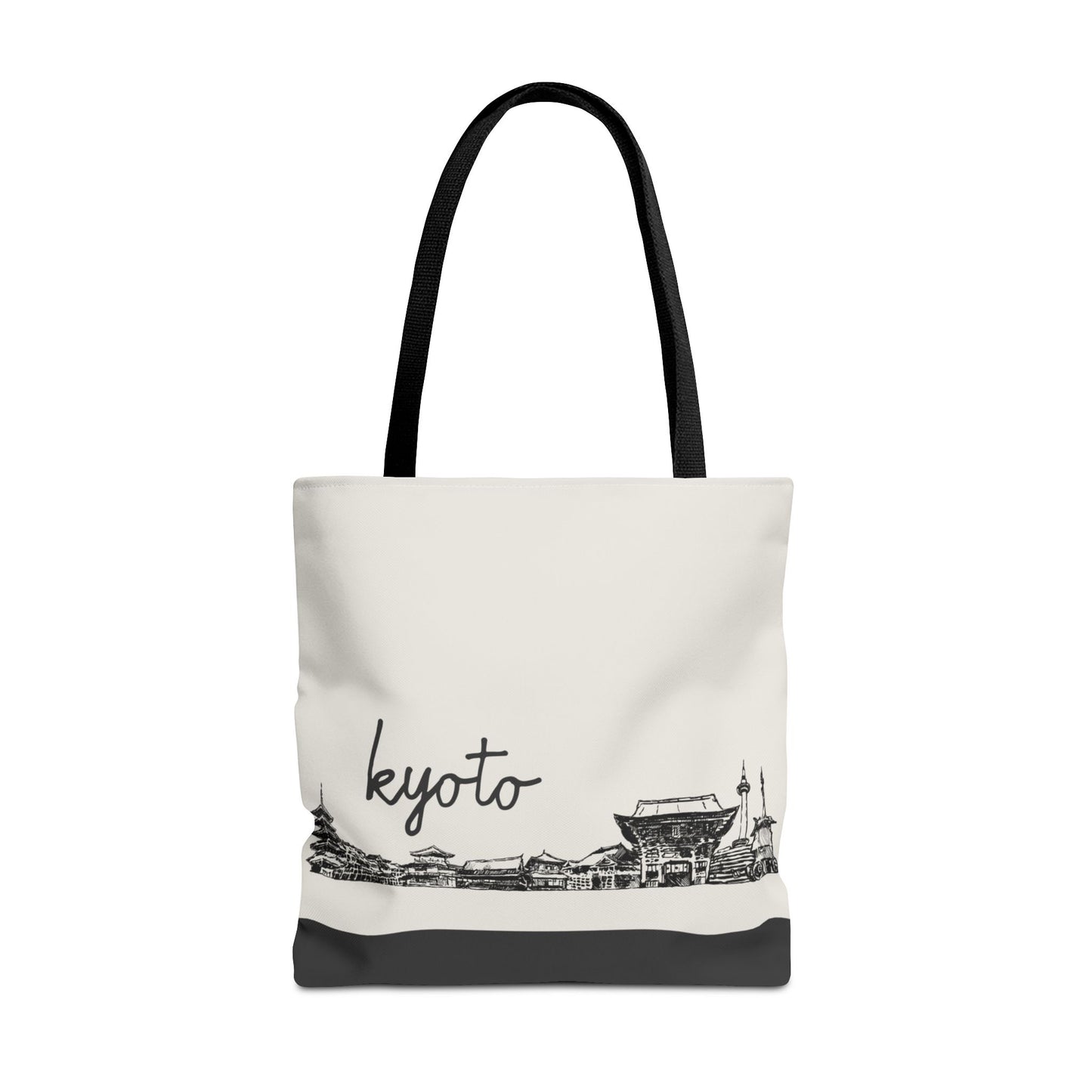 Kyoto Travel Tote Bag – Lightweight Wanderlight Tote, Skyline Design, Durable Everyday Adventure Bag
