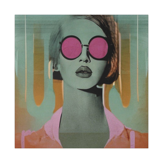 Electric Indigo Portrait Canvas Wall Art
