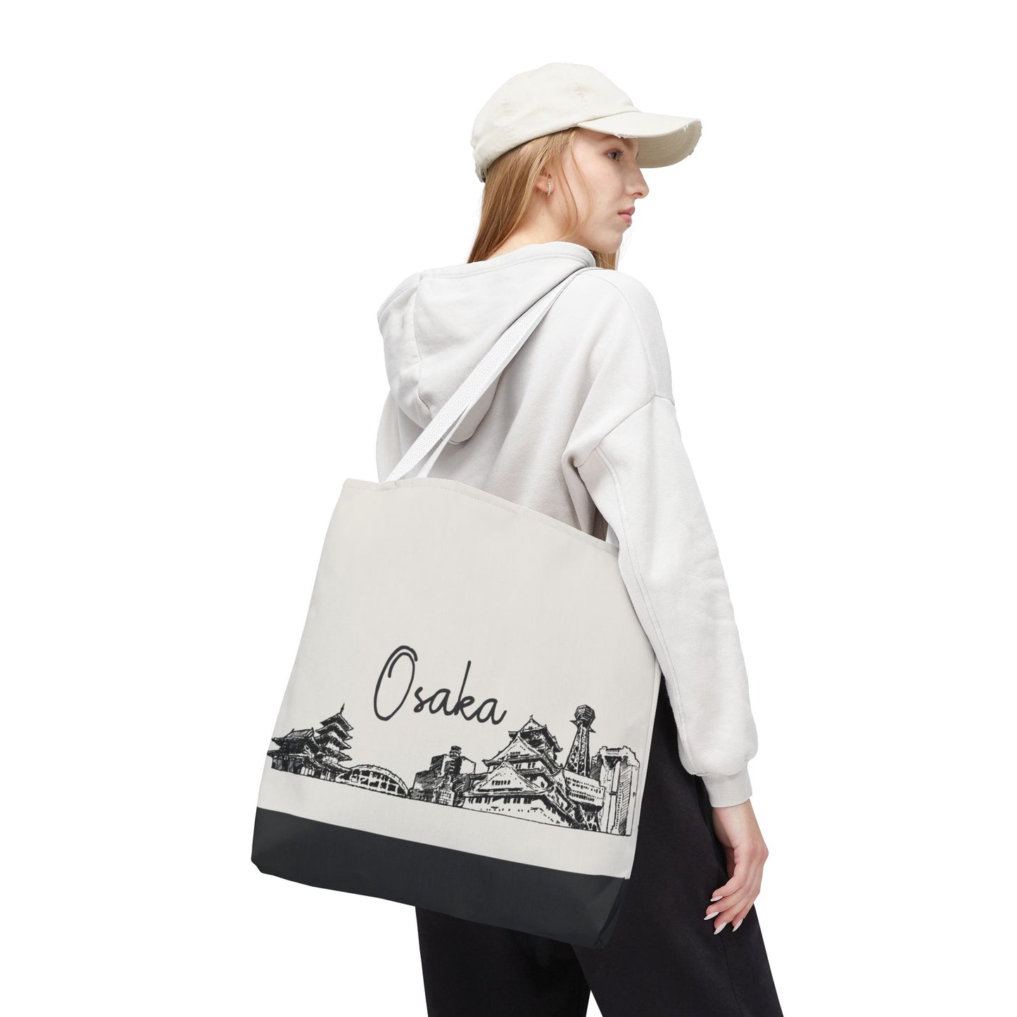 Osaka Travel Tote Bag – Lightweight Wanderlight Tote, Skyline Design, Durable Everyday Adventure Bag