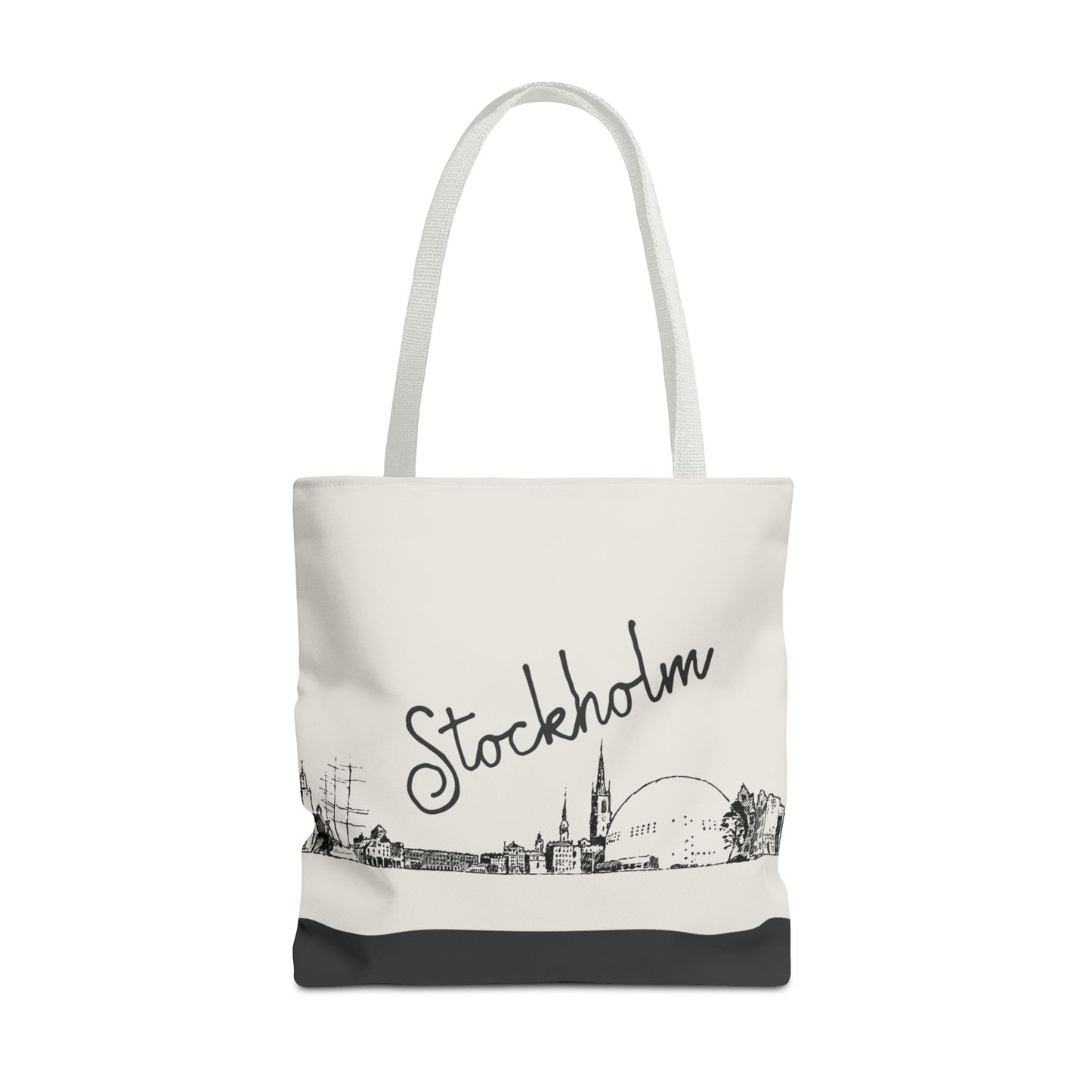 Stockholm Travel Tote Bag – Lightweight Wanderlight Tote, Skyline Design, Durable Everyday Adventure Bag