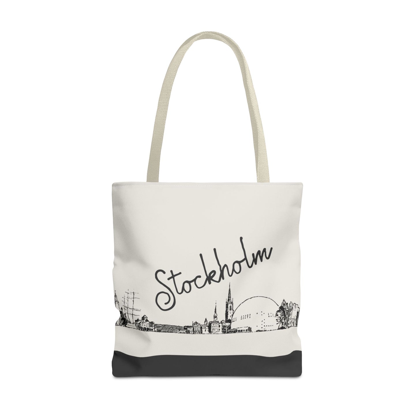 Stockholm Travel Tote Bag – Lightweight Wanderlight Tote, Skyline Design, Durable Everyday Adventure Bag