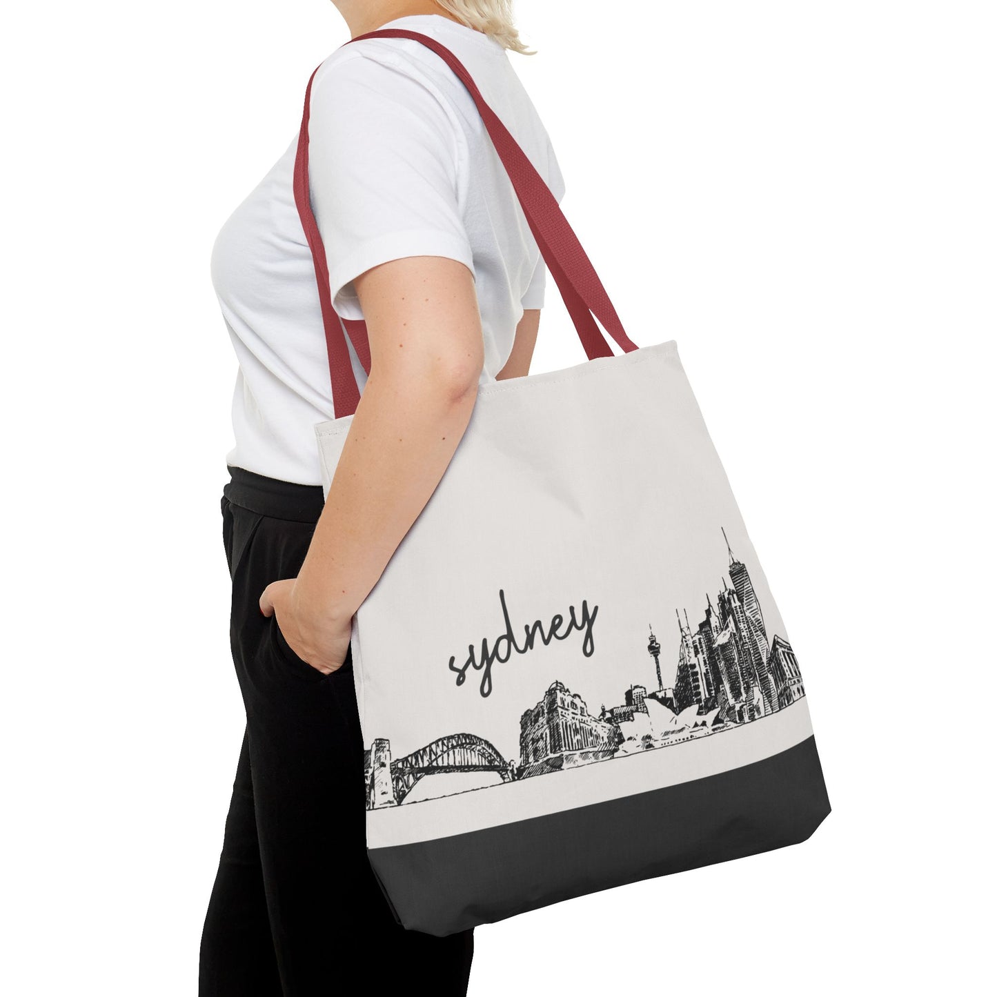 Sydney Travel Tote Bag – Lightweight Wanderlight Tote, Skyline Design, Durable Everyday Adventure Bag