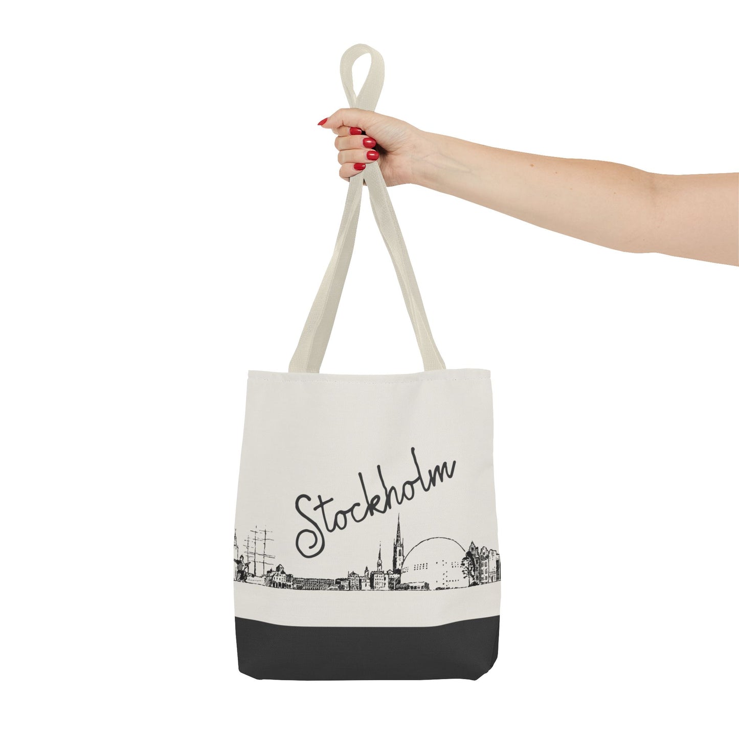 Stockholm Travel Tote Bag – Lightweight Wanderlight Tote, Skyline Design, Durable Everyday Adventure Bag