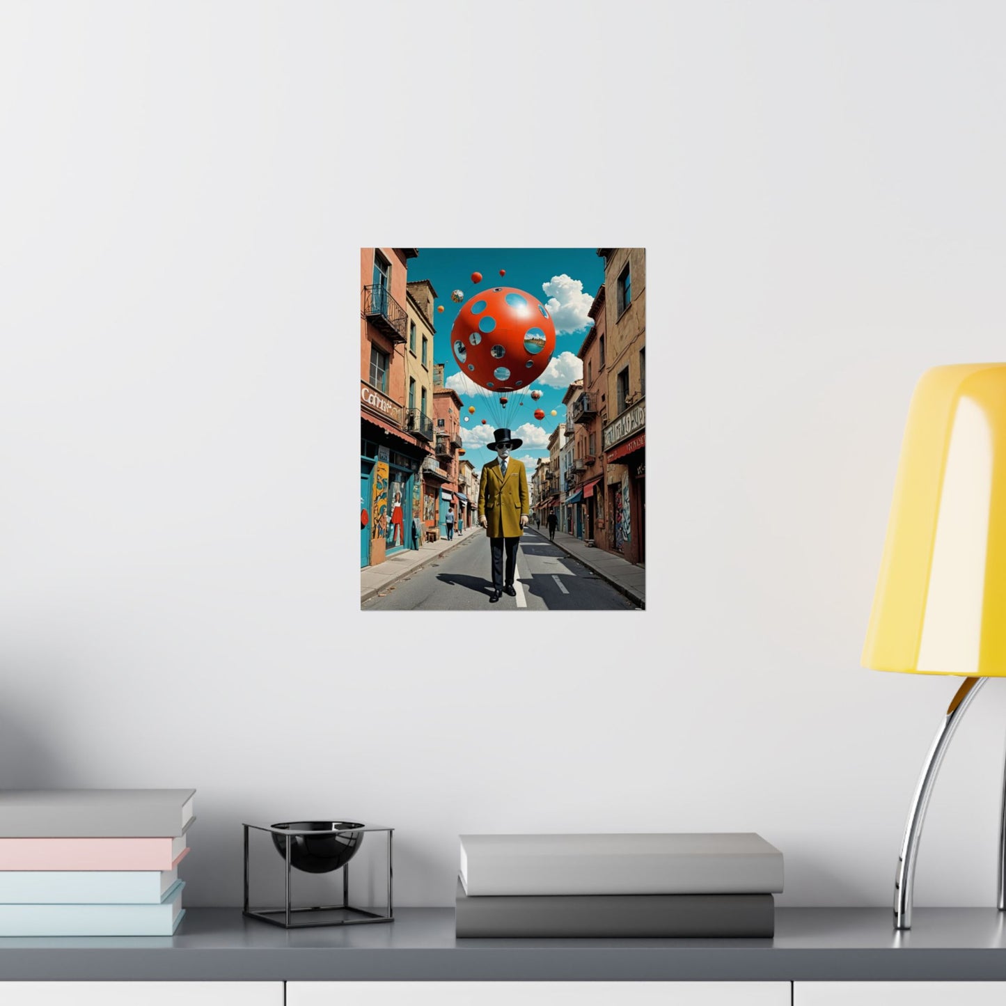 The Balloon Prophet|Dada Psychedelic Collage Satin Poster (11x14”)