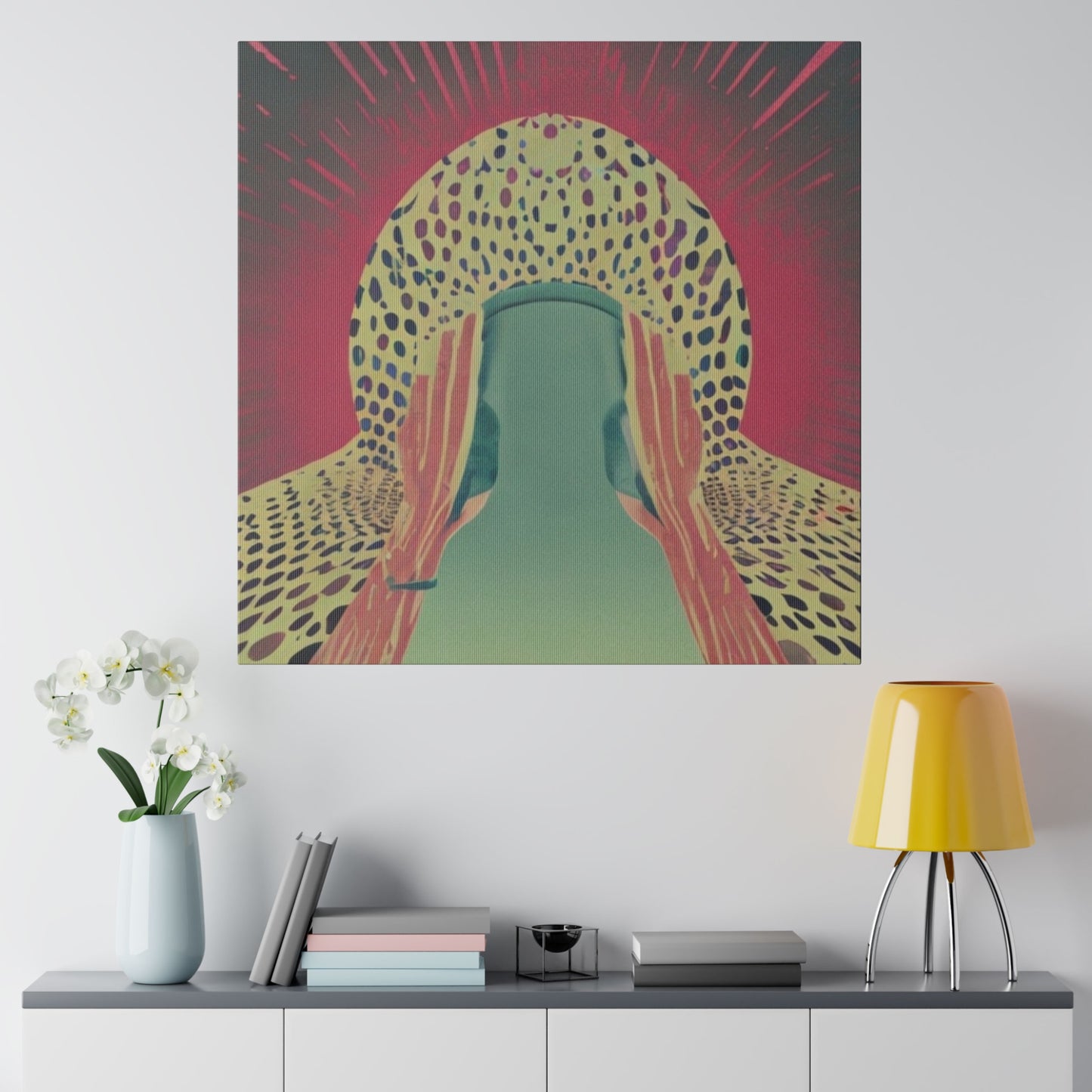 Wild Harmony: Animal Print Abstract Geometric Canvas Wall Art