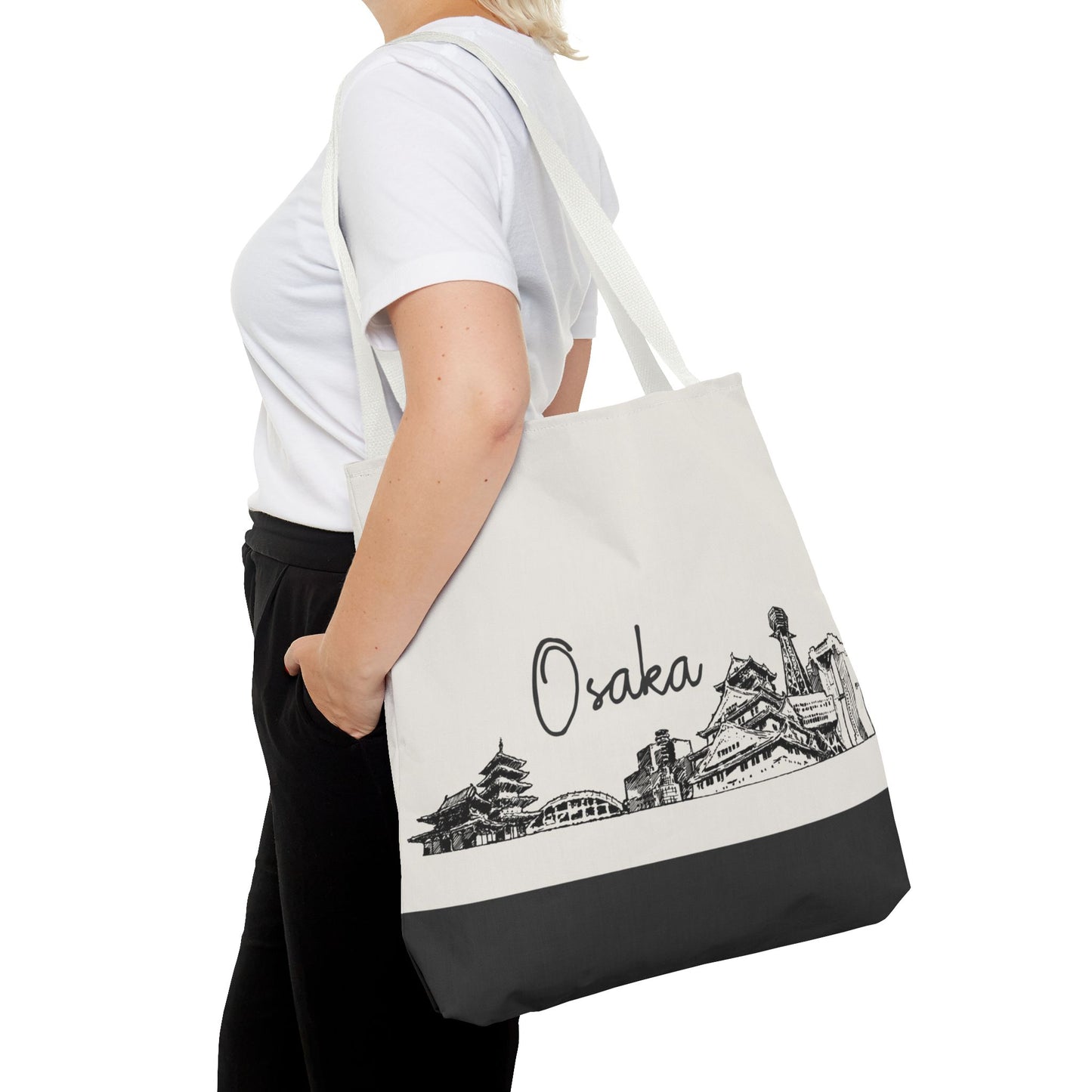 Osaka Travel Tote Bag – Lightweight Wanderlight Tote, Skyline Design, Durable Everyday Adventure Bag