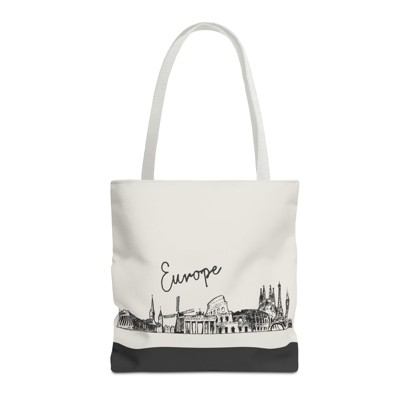 Europe Travel Tote Bag – Lightweight Wanderlight Tote, Skyline Design, Durable Everyday Adventure Bag