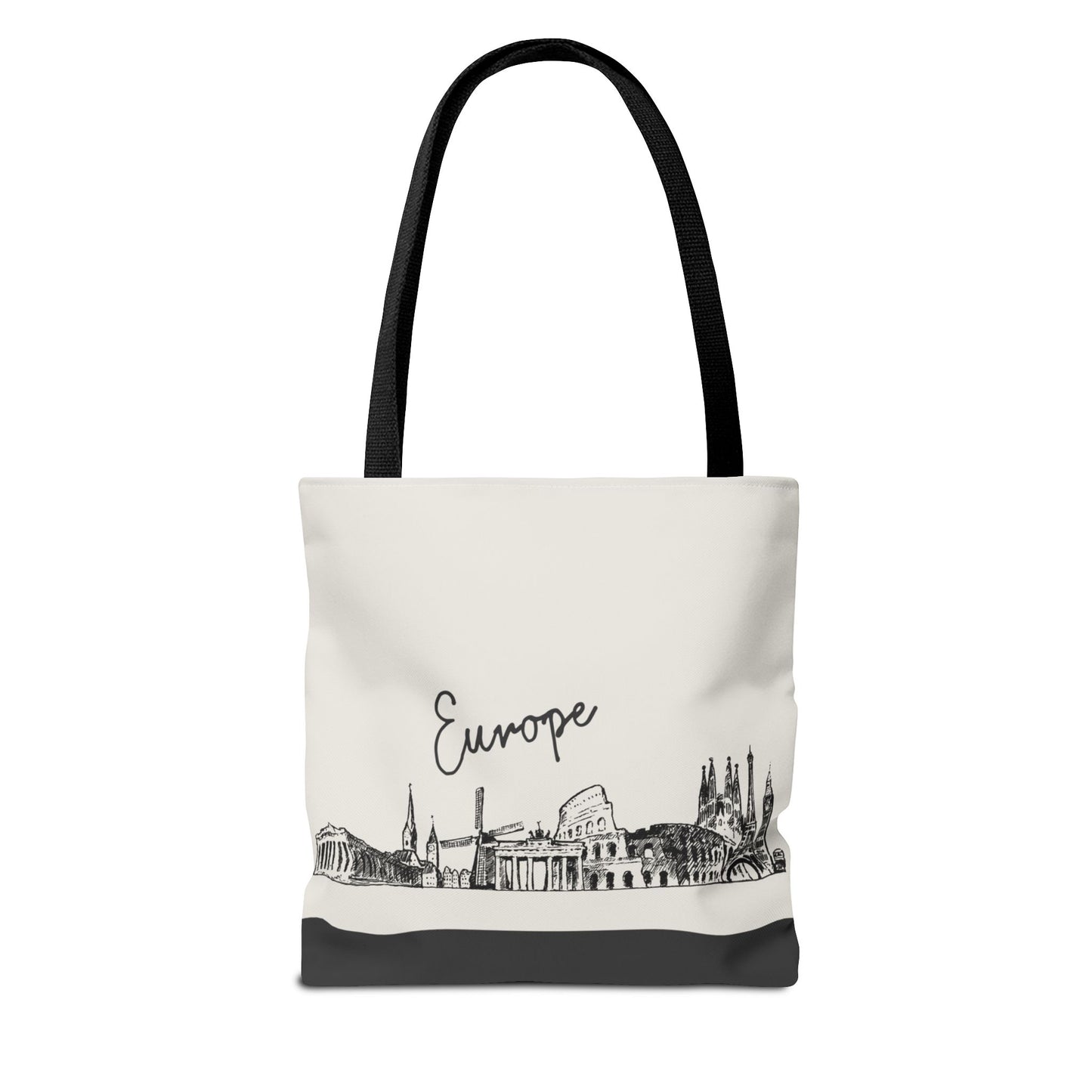 Europe Travel Tote Bag – Lightweight Wanderlight Tote, Skyline Design, Durable Everyday Adventure Bag