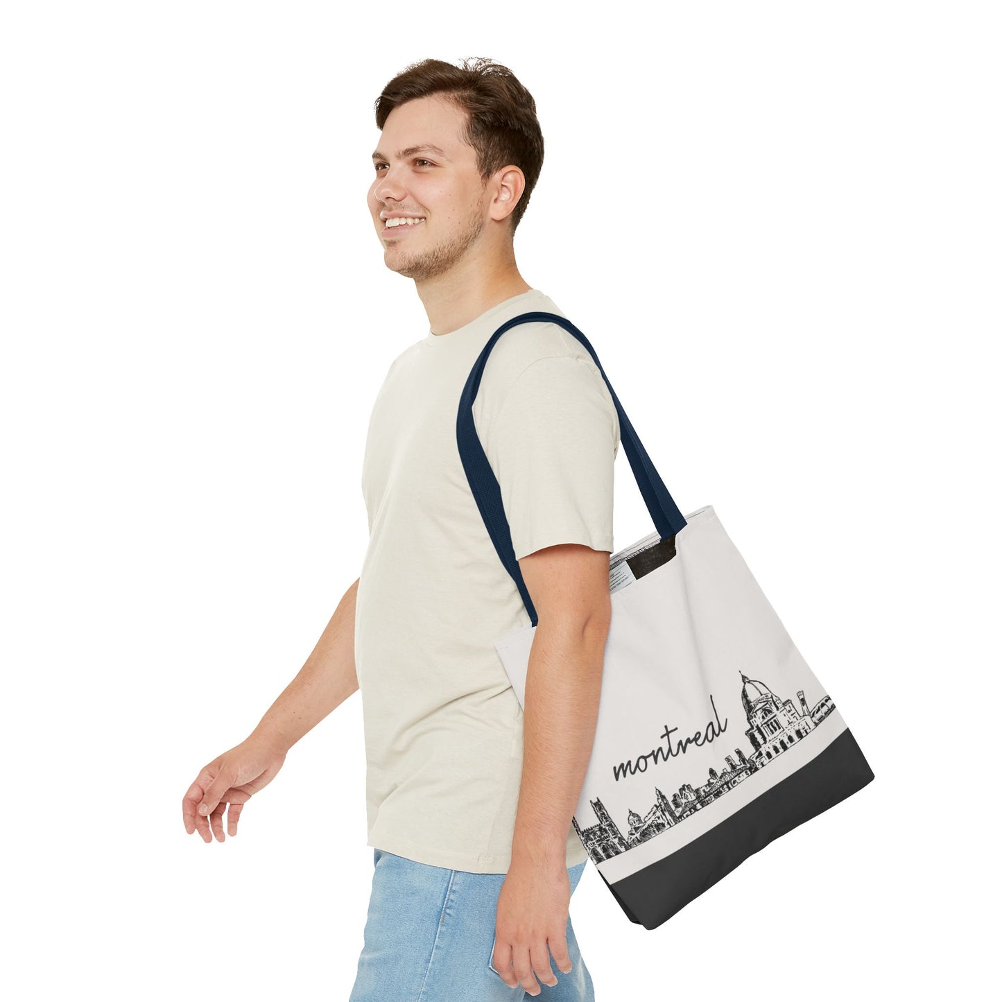 Montreal Travel Tote Bag – Lightweight Wanderlight Tote, Skyline Design, Durable Everyday Adventure Bag